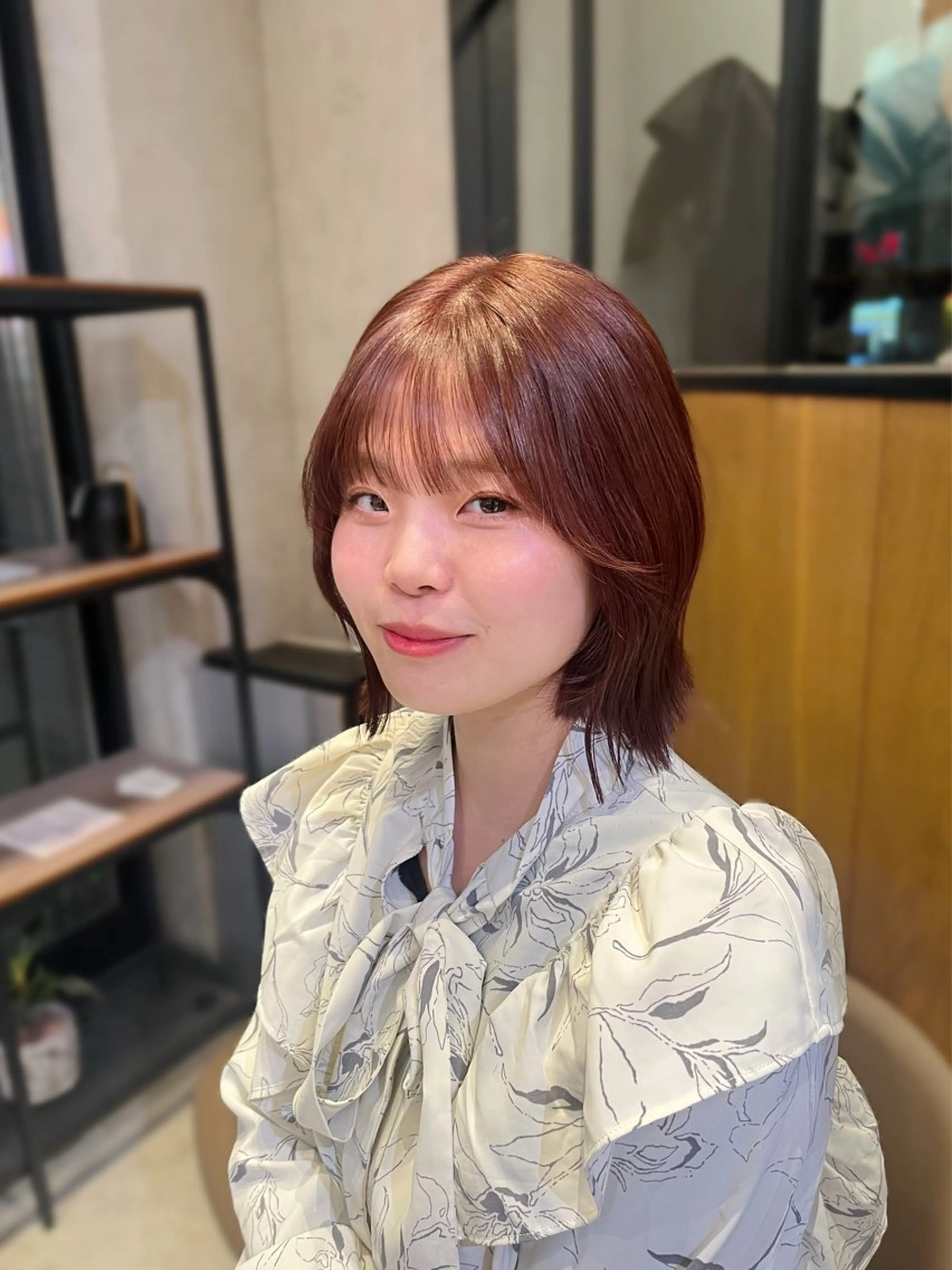 ミディアム カラー カット ヘアカラー トリートメント yuuri🎀/大宮 /韓国ヘア/レイヤーのヘアスタイル