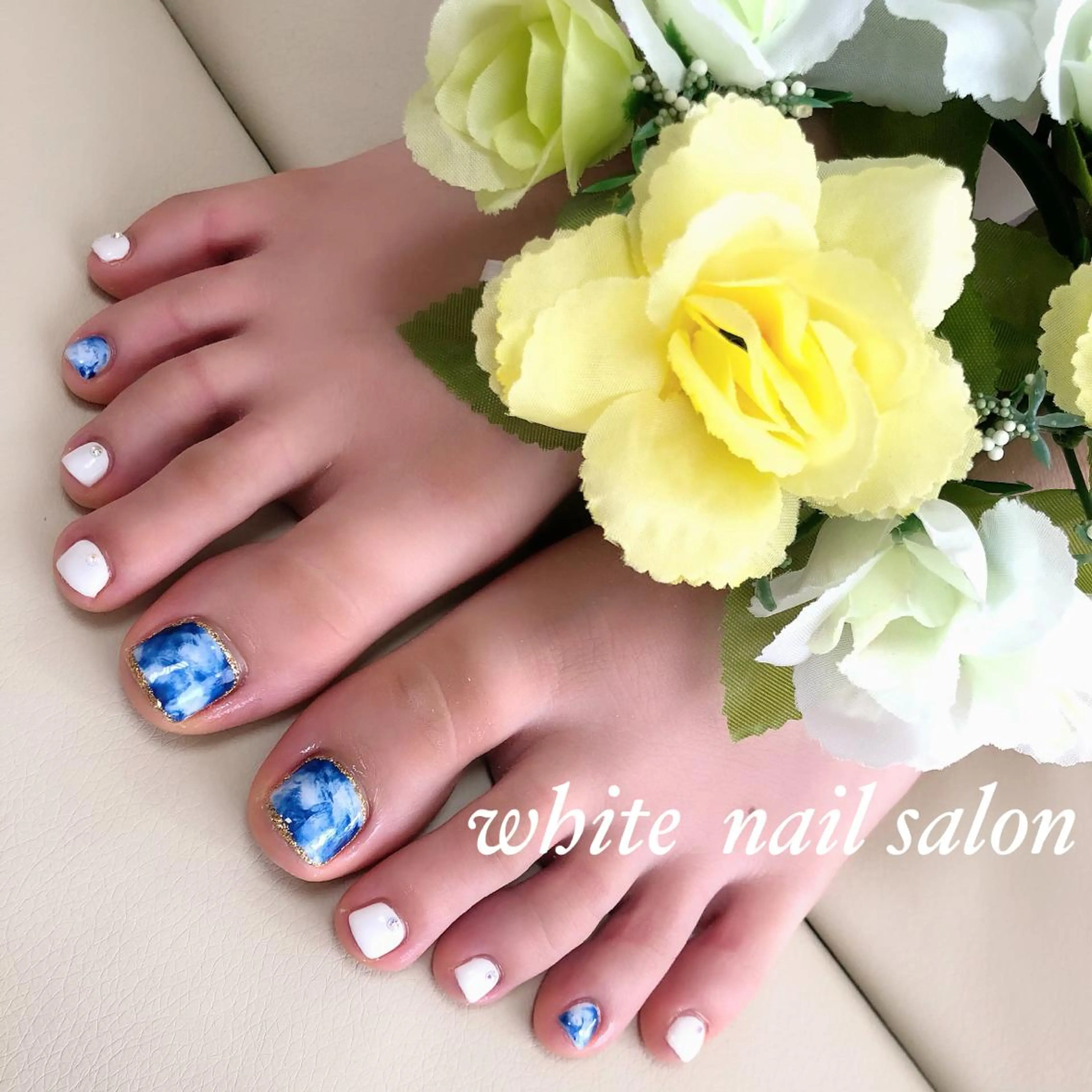 ネイル アートネイル フットネイル フレンチネイル ジェルネイル オフィスネイル フットネイル white nail salonのネイルデザイン