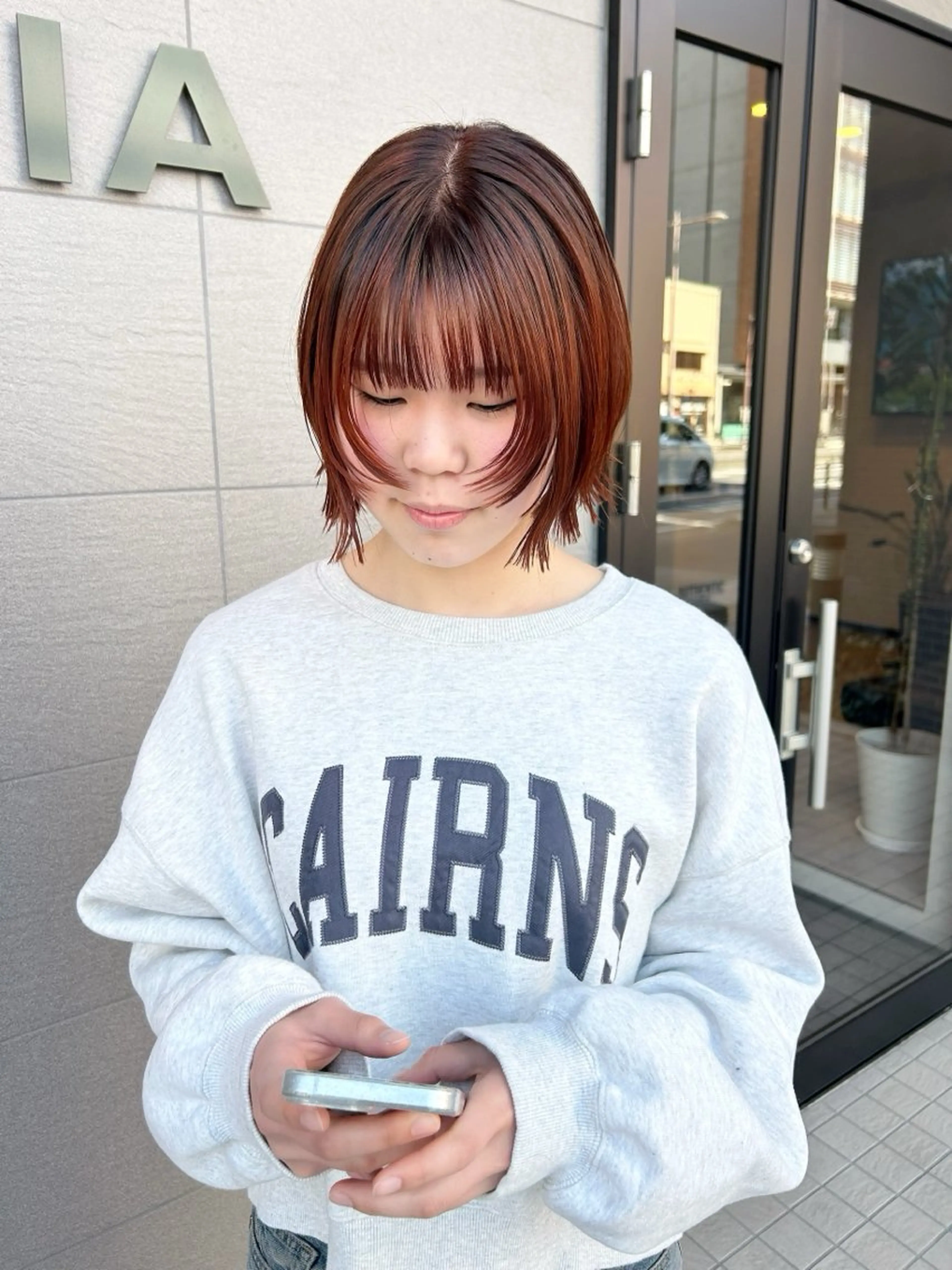 ショート ボブ 顔まわりレイヤー レイヤーカット カット ナカジマ ナナのヘアスタイル