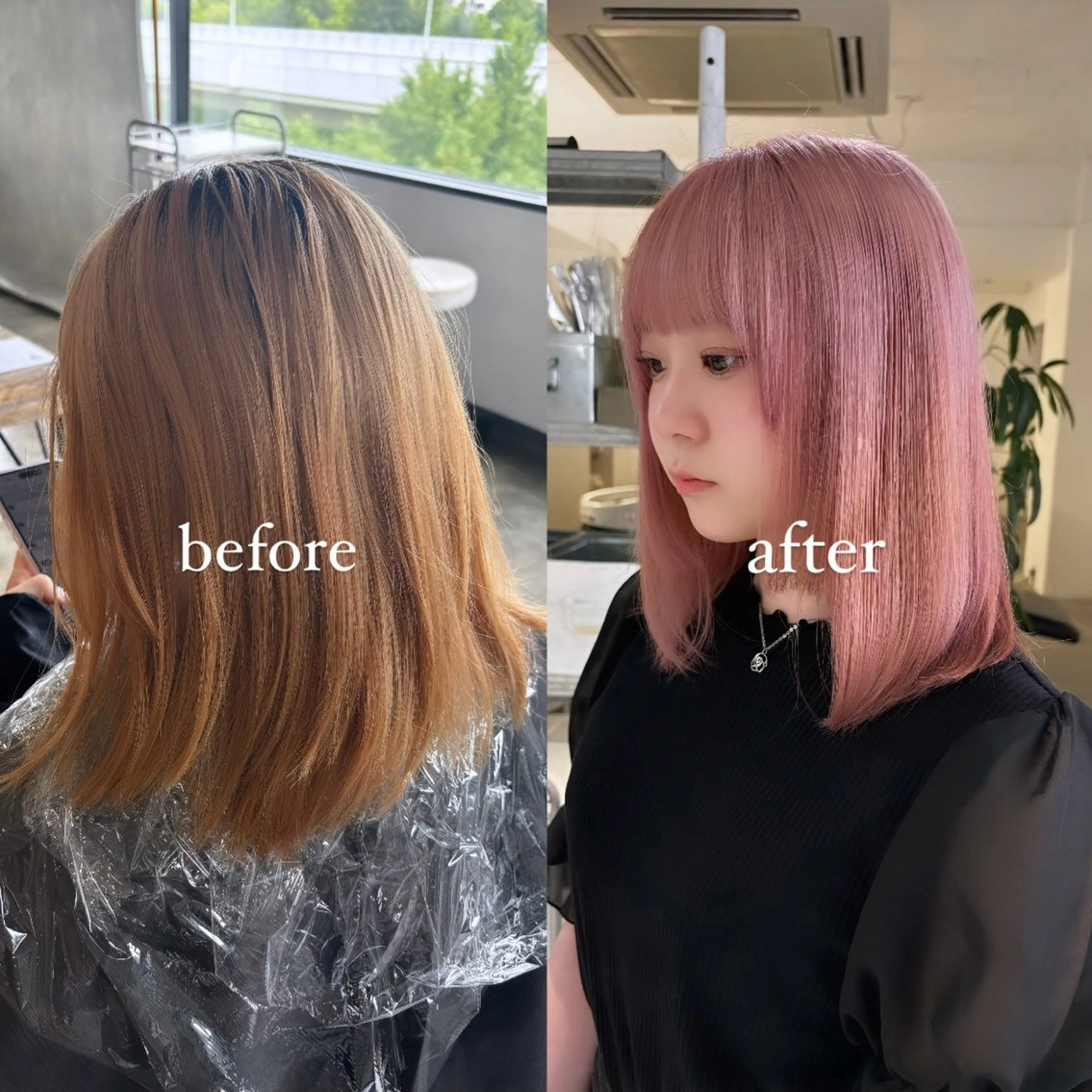 ロング カラー ブリーチ ダブルカラー ハイトーンカラー ピンクカラー 暖色カラー🍒 ケアブリーチ/akiのヘアスタイル