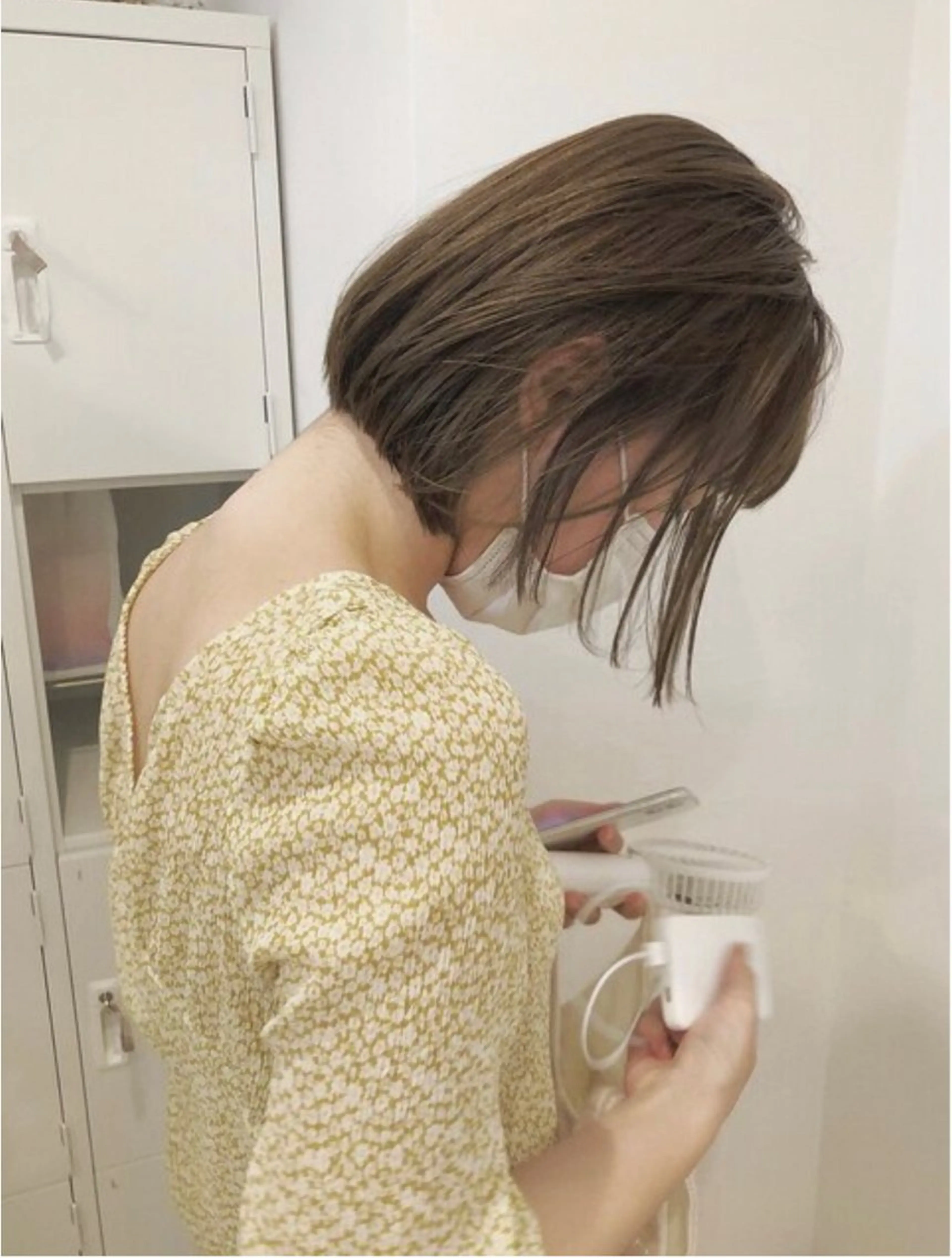 ミディアム ボブ カット ヘアカラー 梅田/柔らかカラー/ オオハシ リナコのヘアスタイル