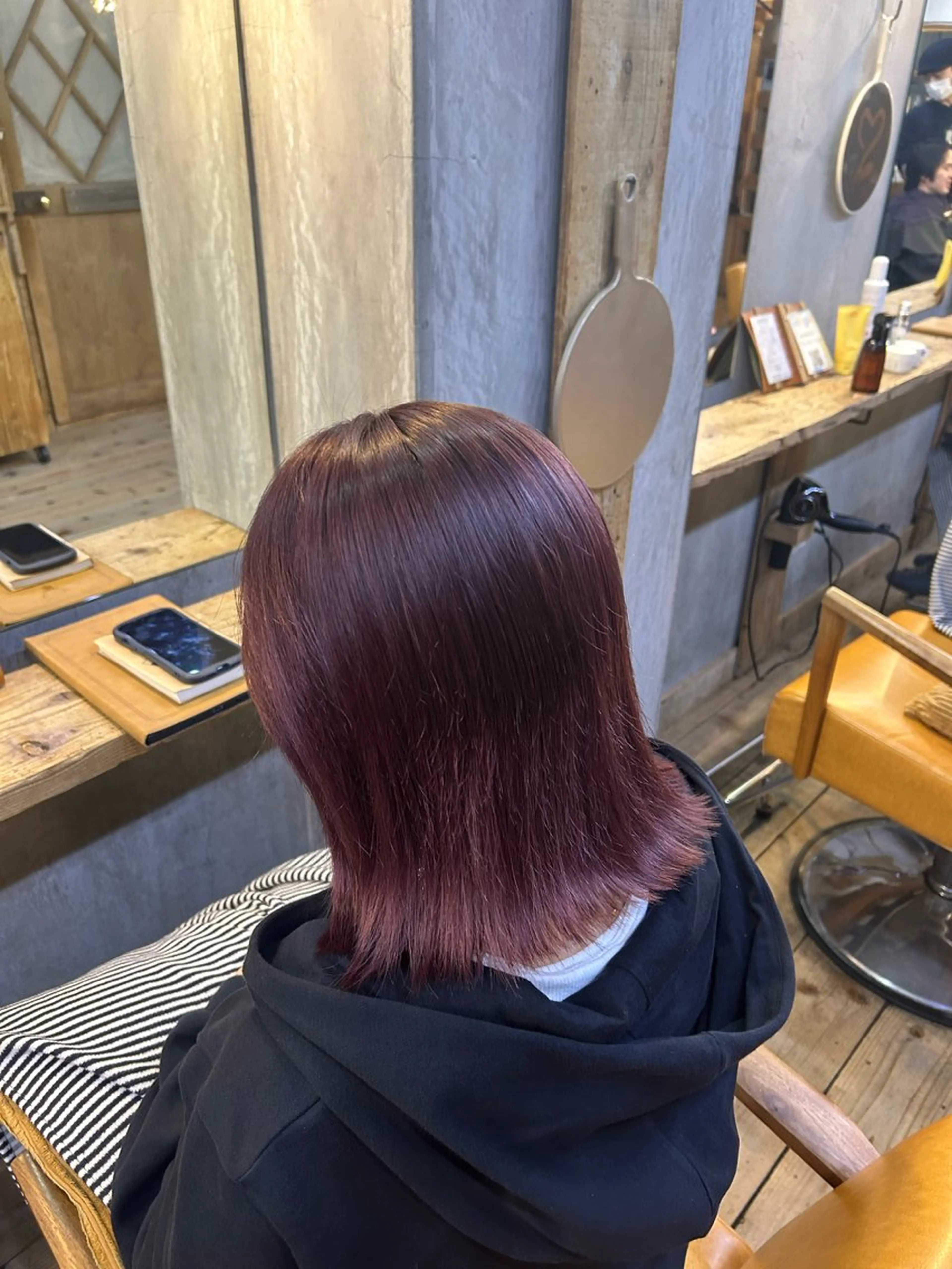 ショート カラー ピンクカラー hairlabo haru🌿ナナハのヘアスタイル