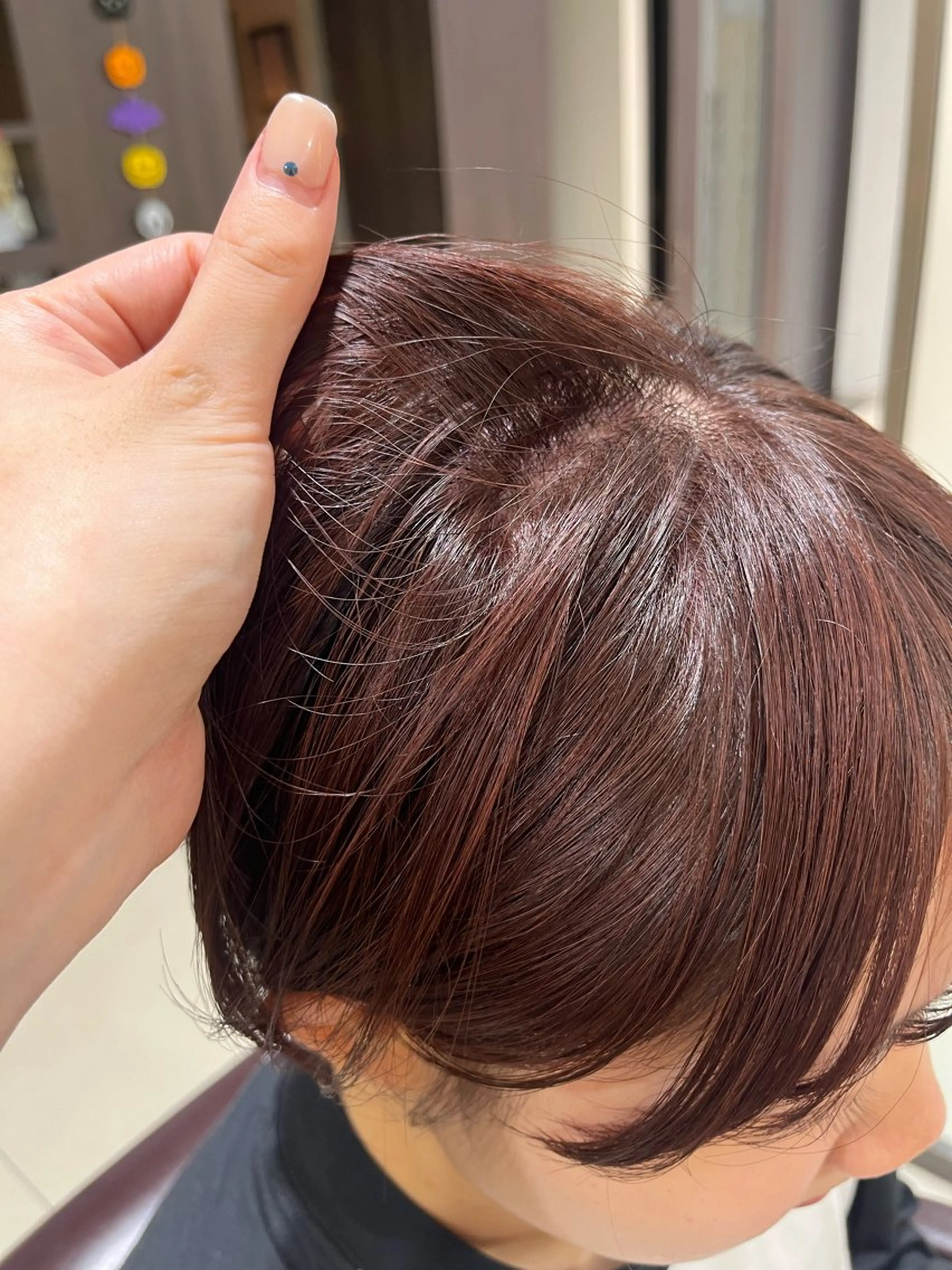 ショート カット ヘアカラー トリートメント ぷつっとボブ/ちゅる ピンク/mika☆のヘアスタイル