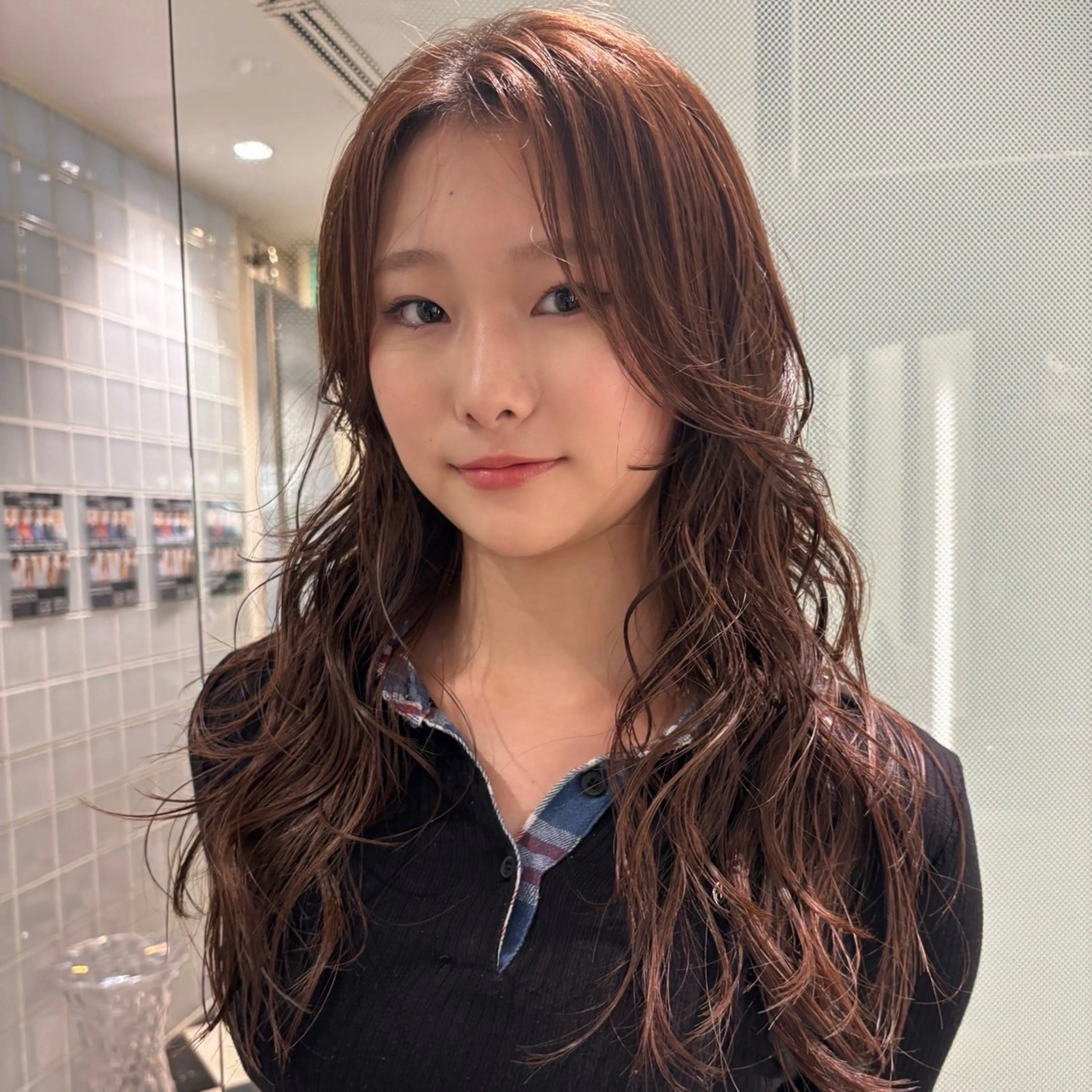 ロング ハッシュカット 韓国風ヘア レイヤーカット カット レイヤーカット /ボブ/azusaのヘアスタイル