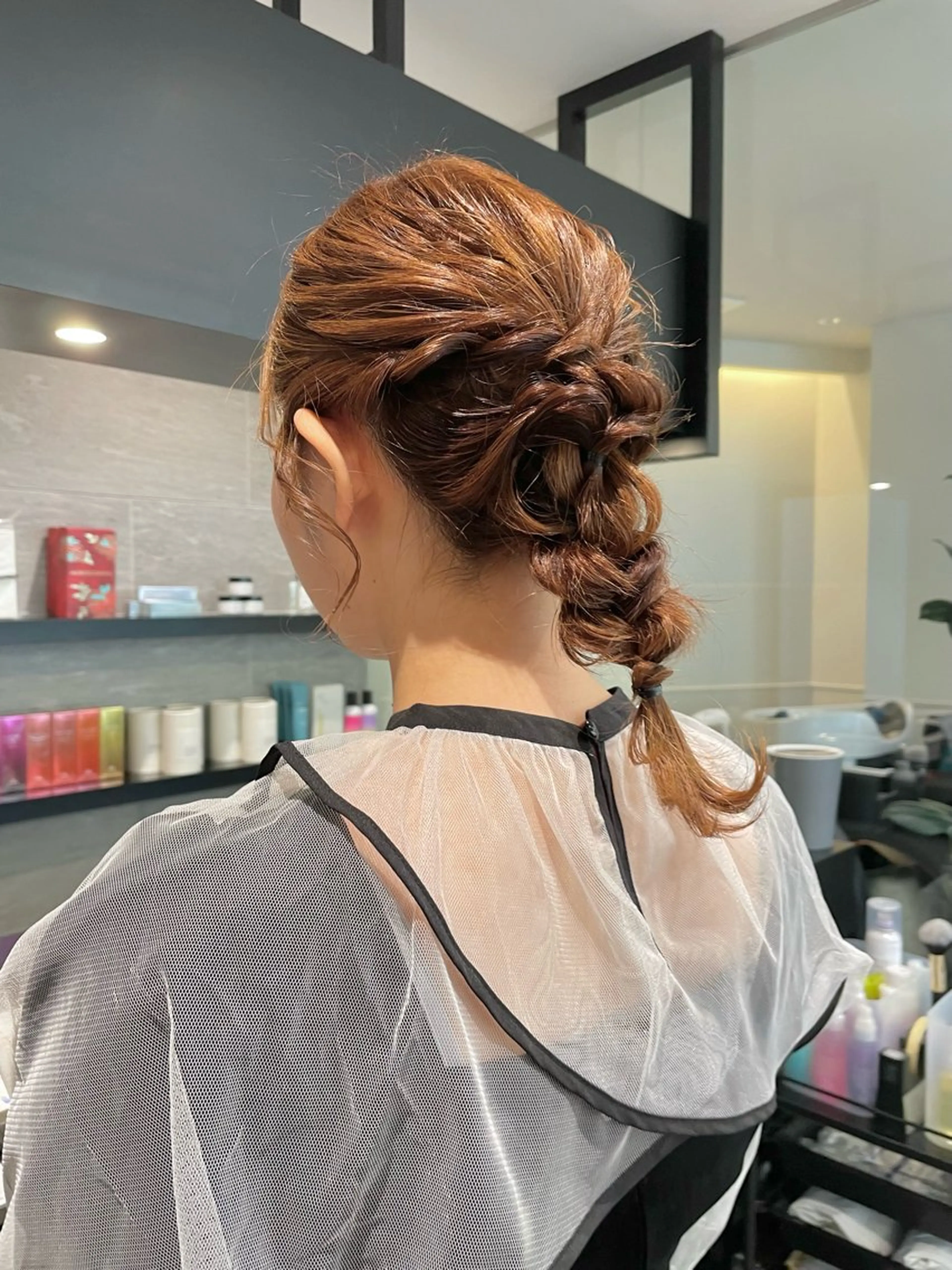 ミディアム ヘアアレンジ ダブルカラー🦖 /髪質改善⚡️しおりのヘアスタイル