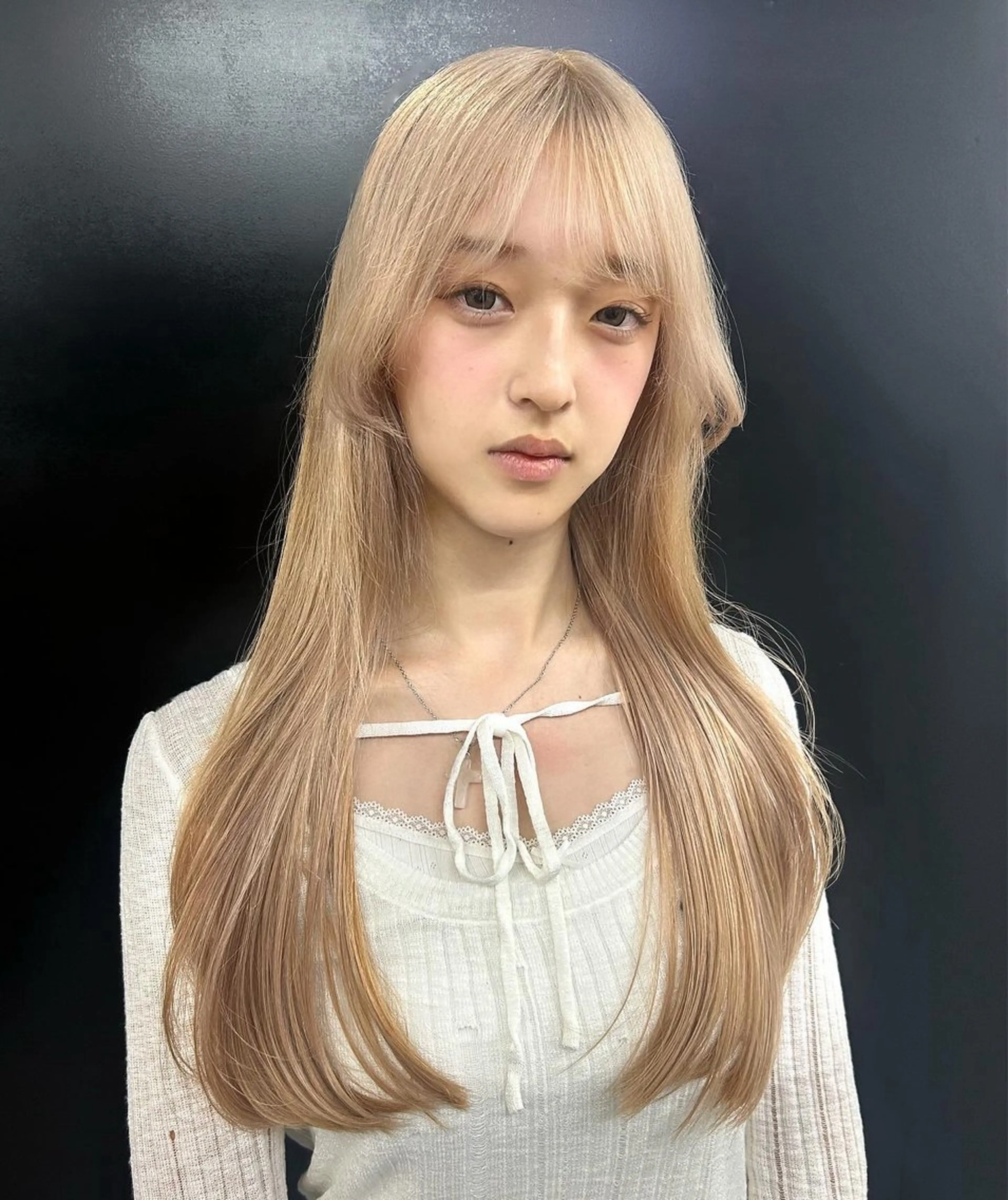 ロング カラー ブロンド ホワイトブロンド ヘアカラー null 《 栞 》のヘアスタイル