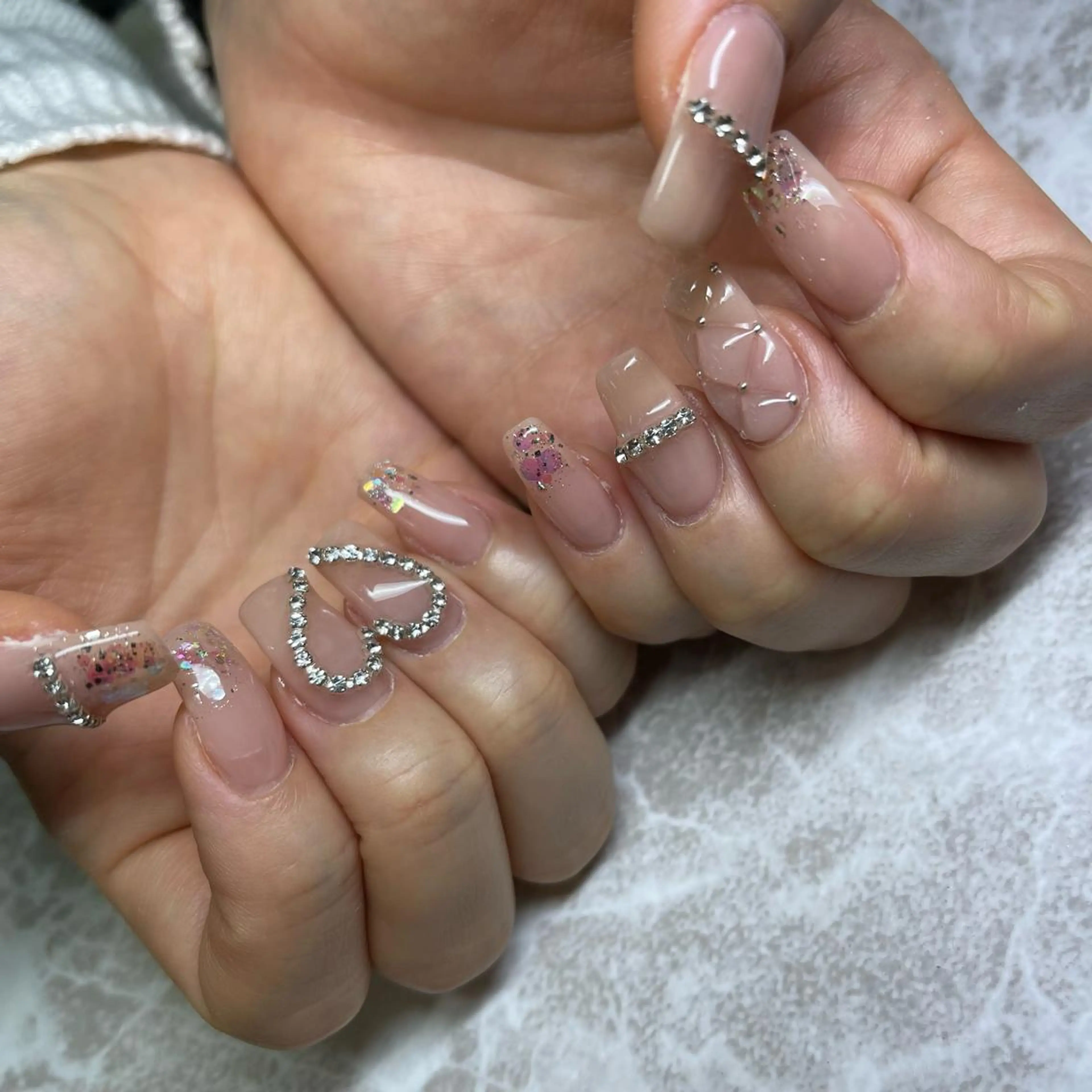 ロング ネイル 韓国風ヘア 韓国ネイル Nail salon Ammy所属・Ammy_ shioのネイルデザイン