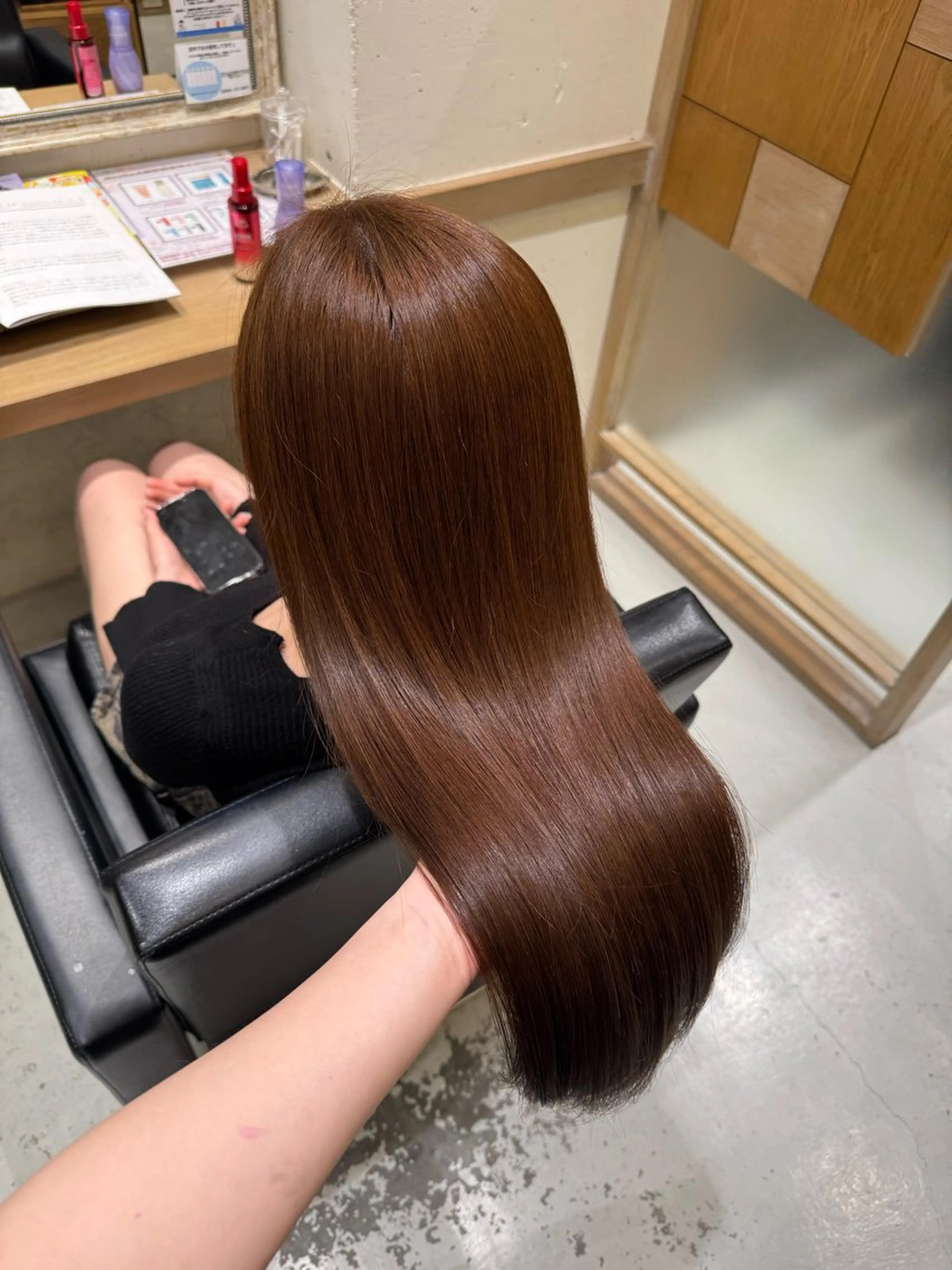 ロング カット ヘアカラー トリートメント 透明感カラー/顔周り カット/レイヤーにかのヘアスタイル