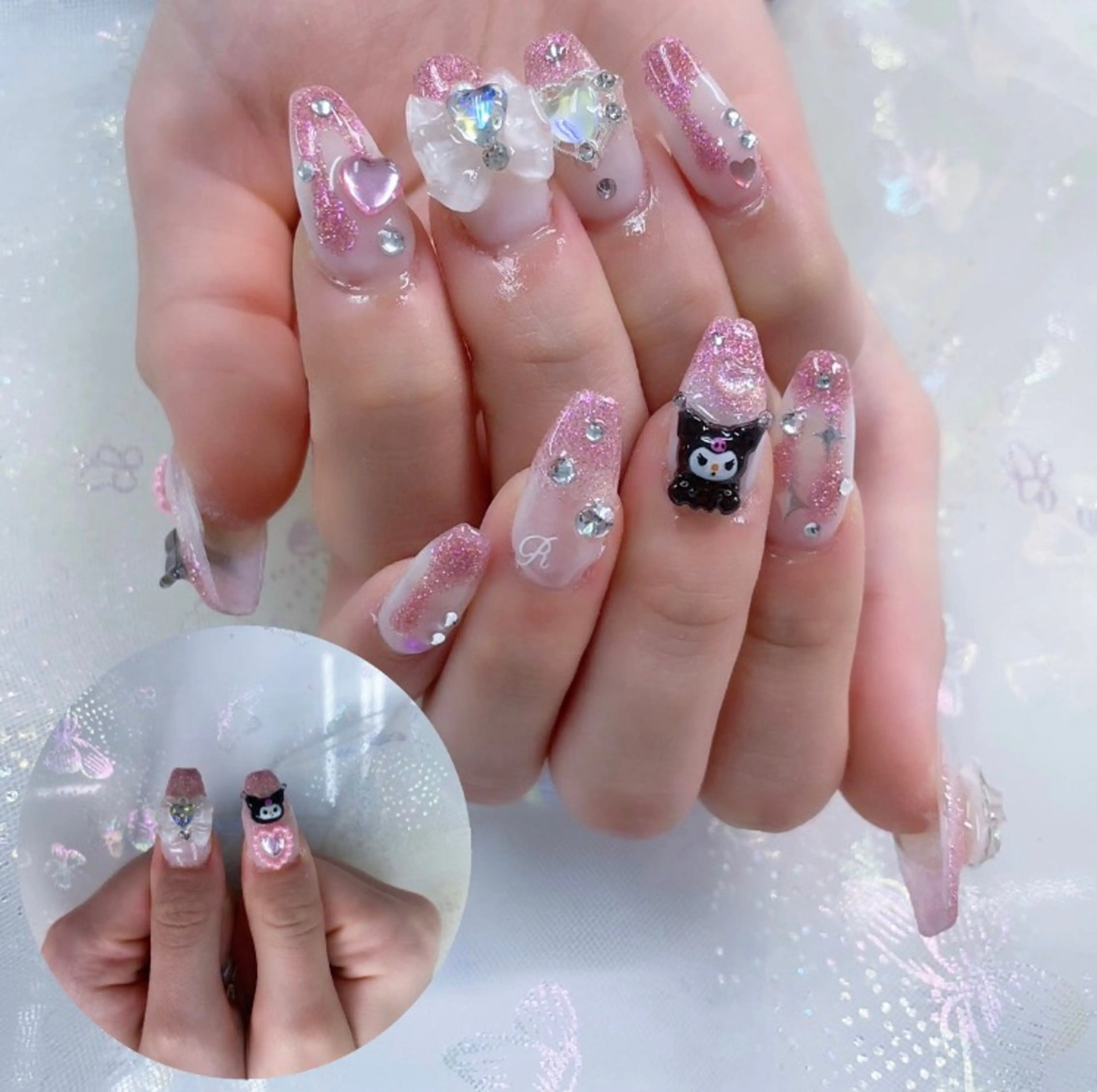 ネイル パーツ全部¥110 サロンミミのネイルデザイン