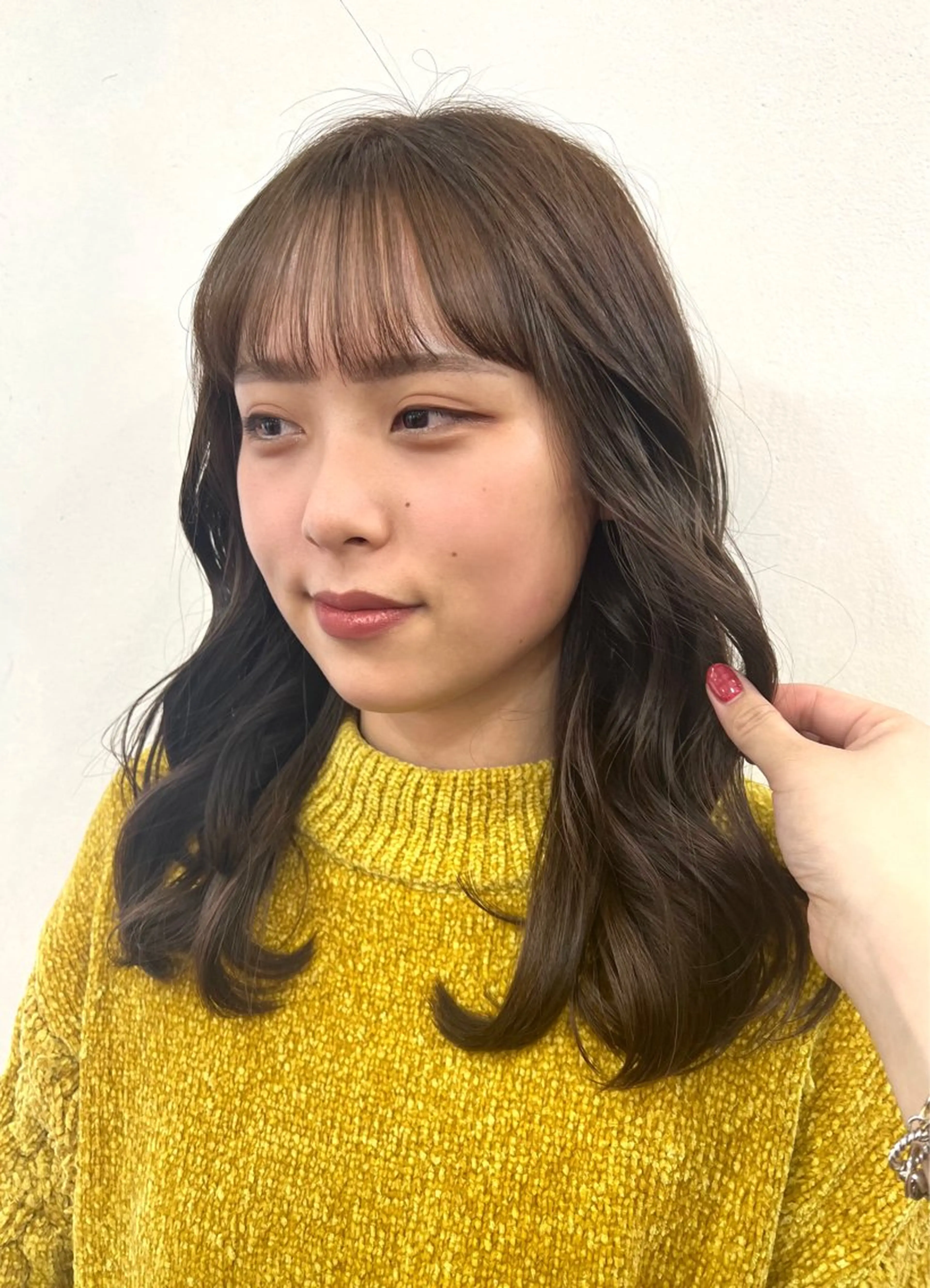 セミロング カラー ヘアカラー 韓国ヘア 🎀華澄のヘアスタイル