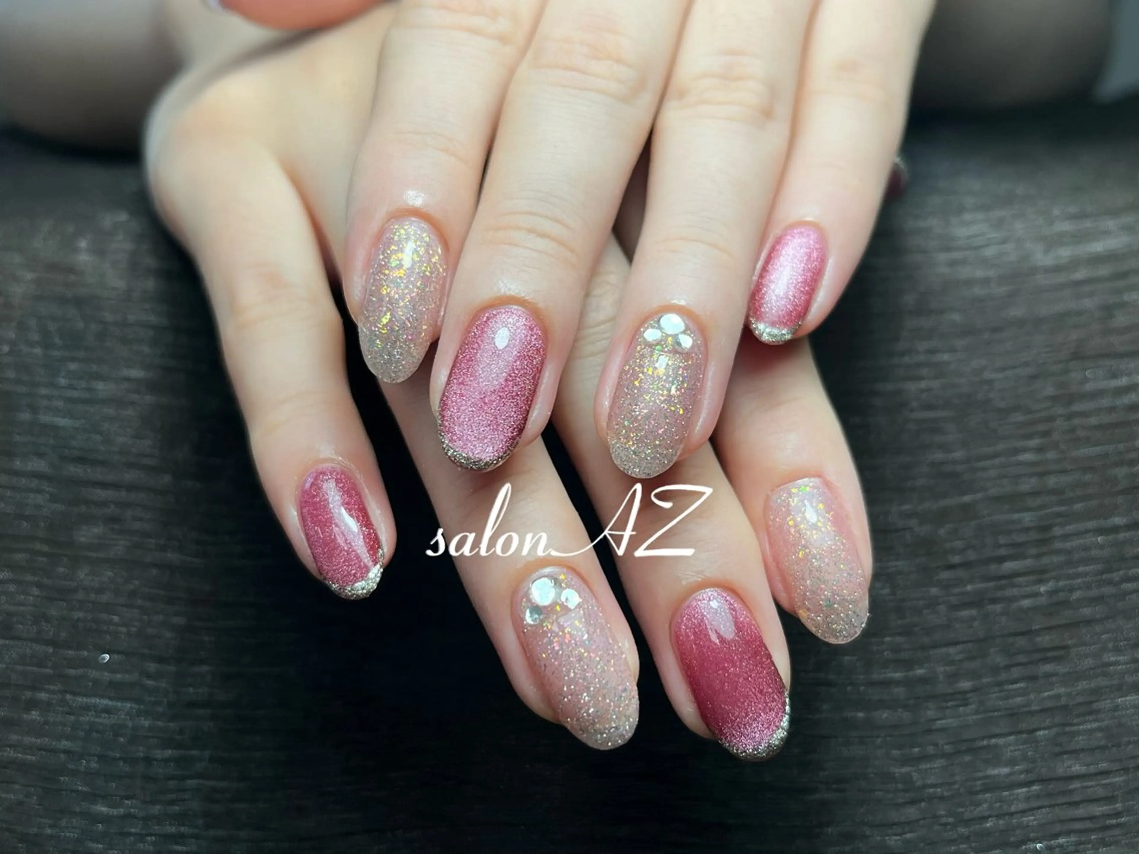 ネイル アートネイル 長さ出し フットネイル フレンチネイル ジェルネイル salon AZのネイルデザイン