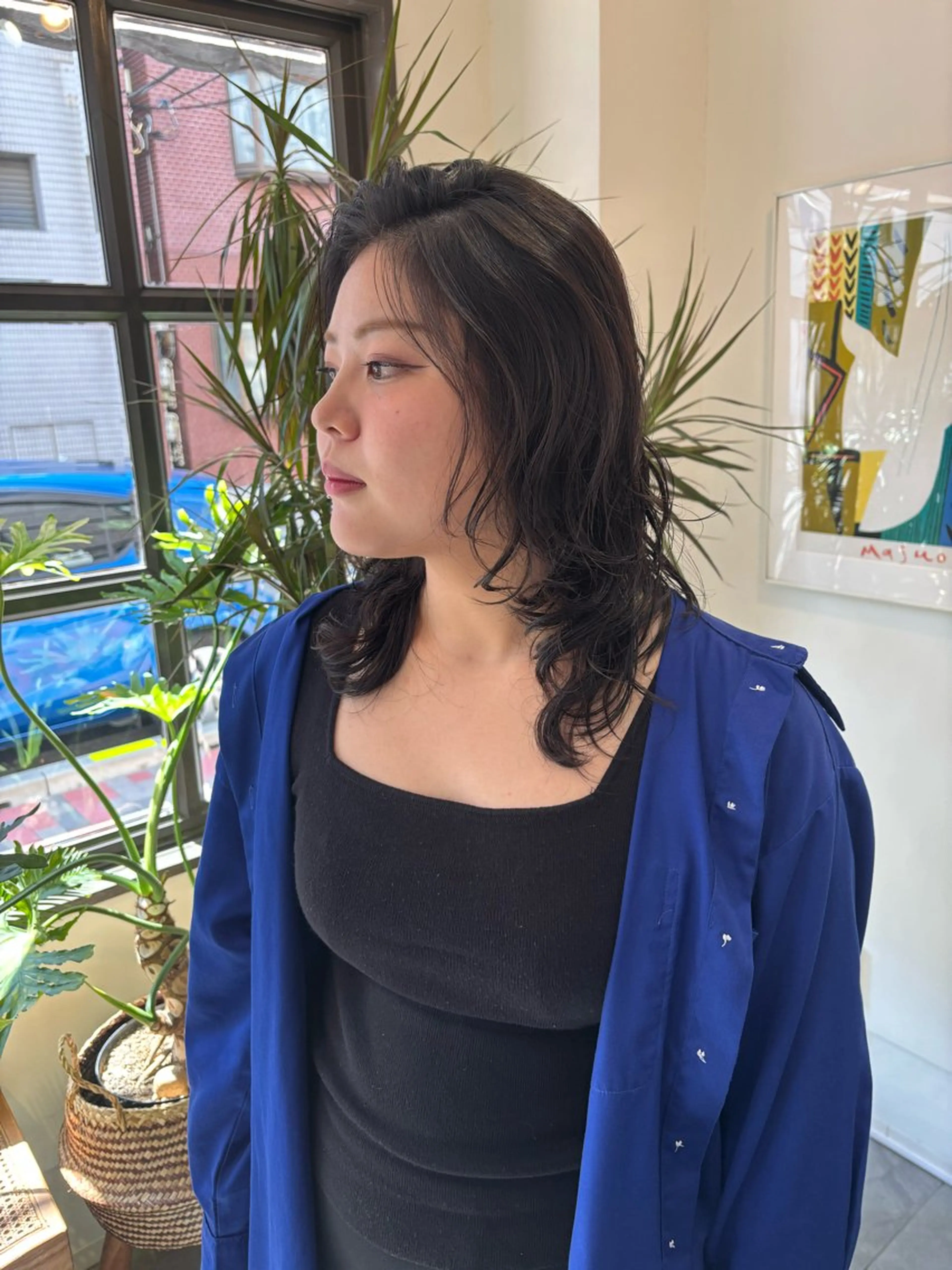 ミディアム パーマ カット パーマ a moment【モーメント】所属・蔵前🫧韓国風レイヤ ーカット🫧KAHOのヘアスタイル