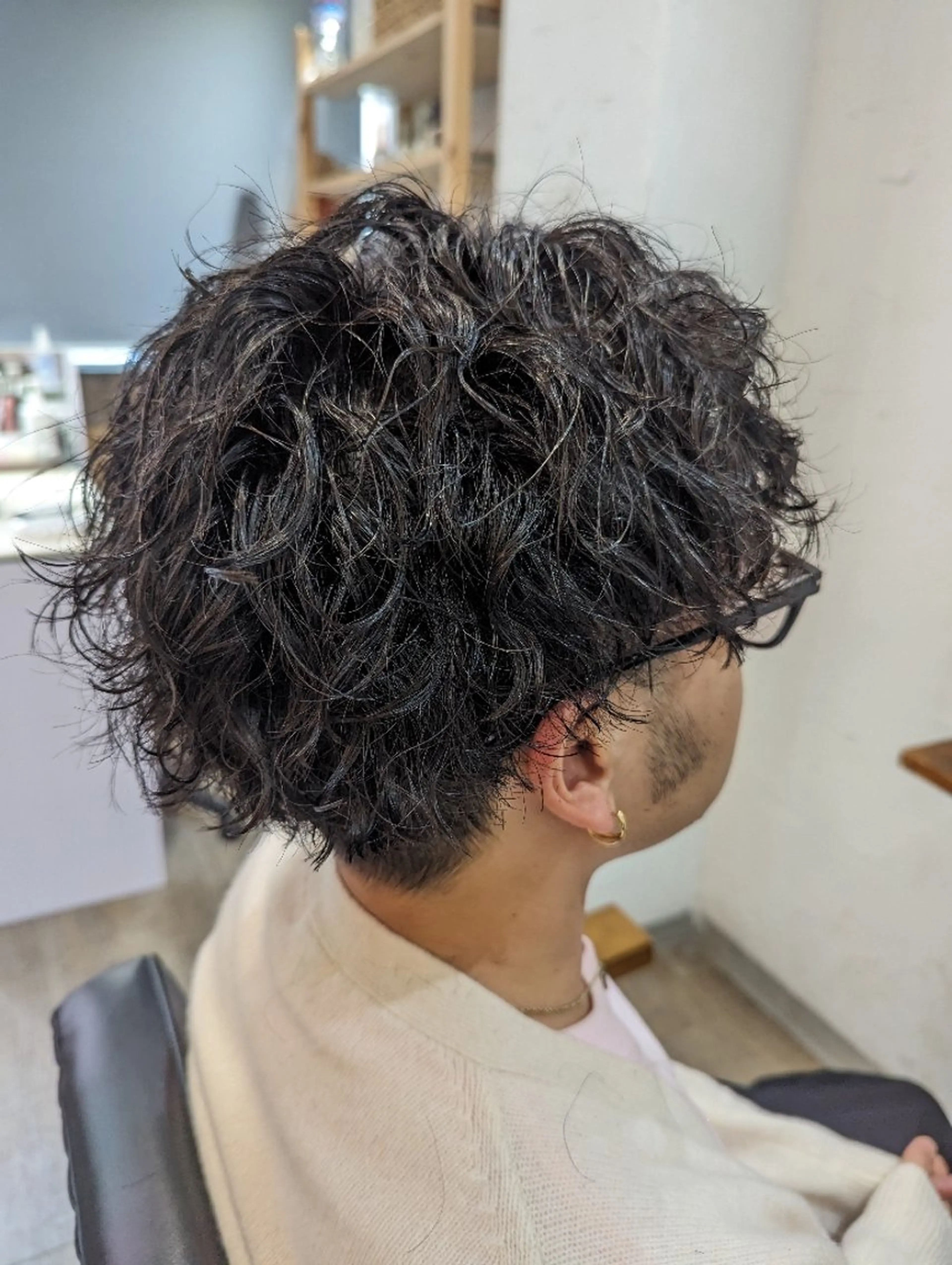 メンズ ミディアム パーマ カット パーマ bathair  所属・bathair 持田侑祐のヘアスタイル