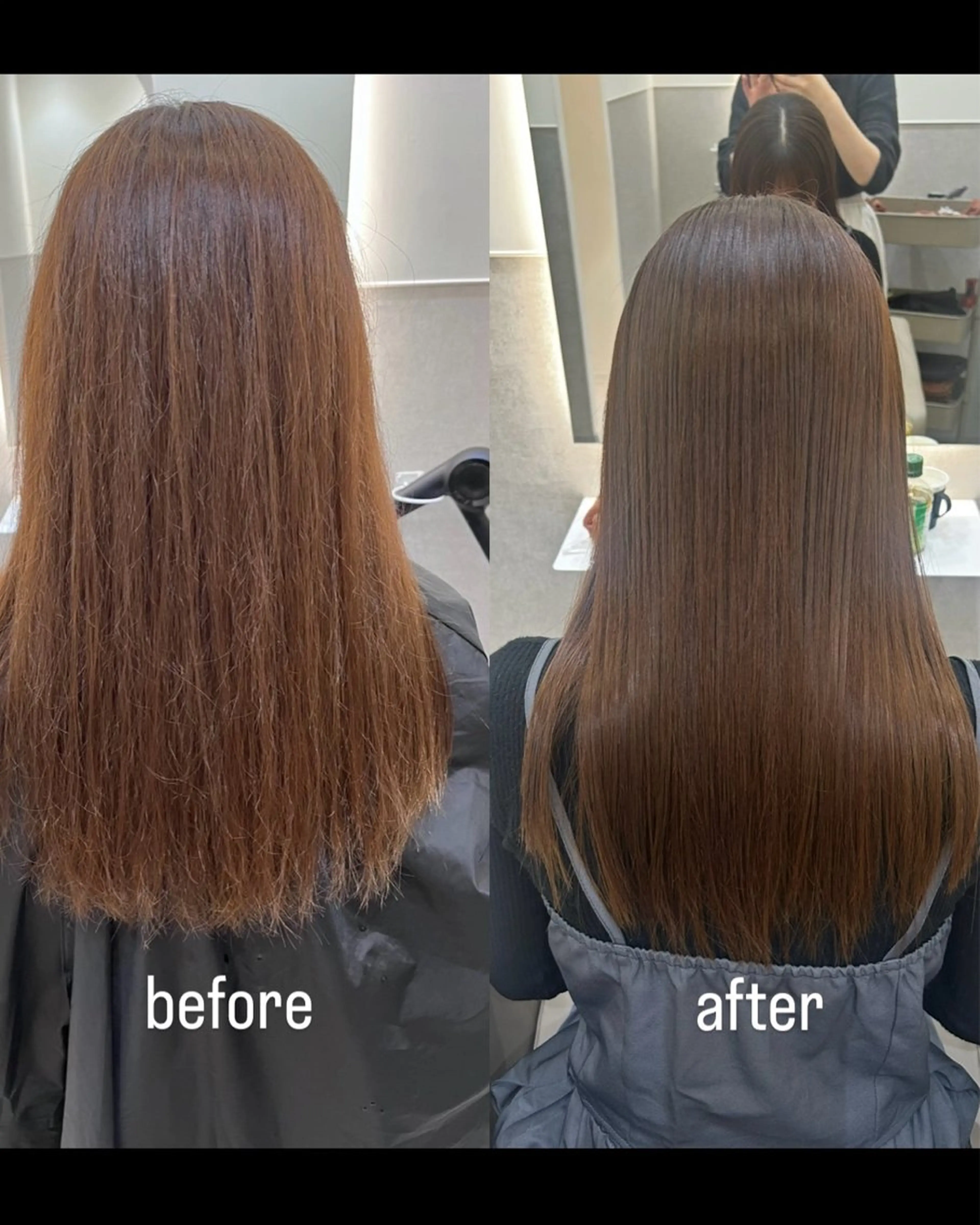 ロング 縮毛矯正 カット 縮毛矯正 トリートメント 韓国ヘア nanahaのヘアスタイル