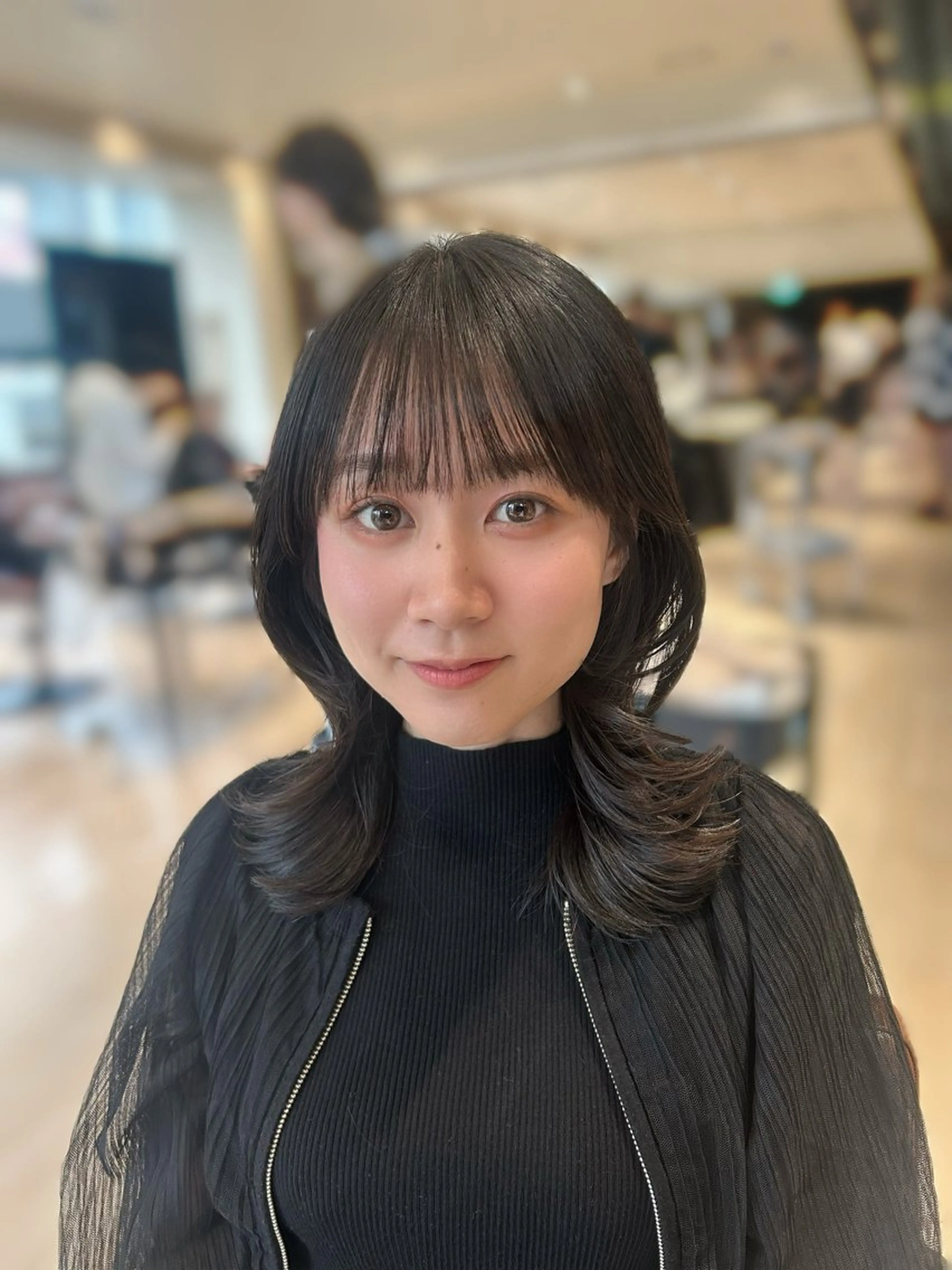 セミロング カット ヘアセット 🎀大竹美侑／顔まわ りカット／レイヤーのヘアスタイル