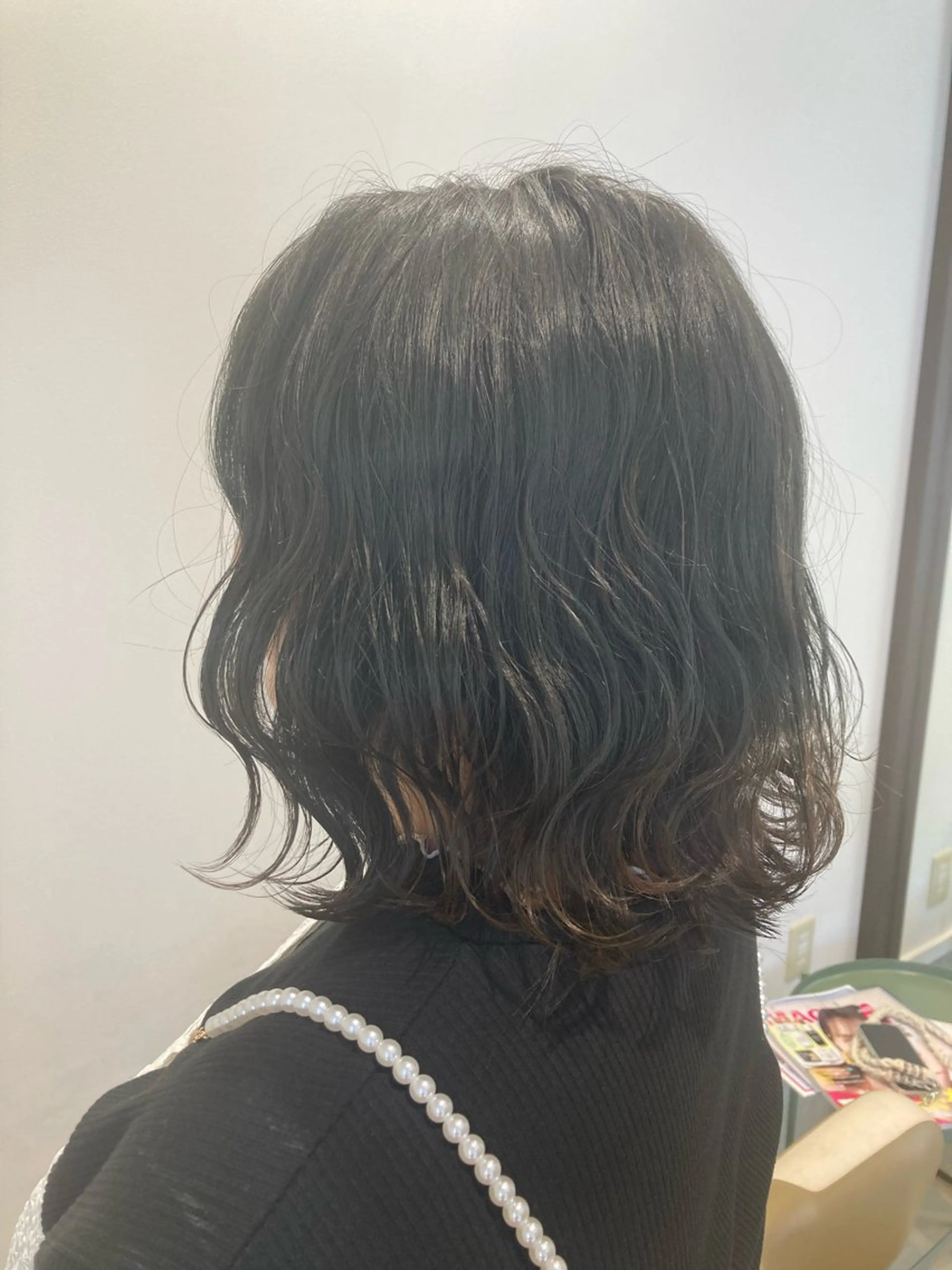 ミディアム カット ヘアカラー 折本 沙織のヘアスタイル