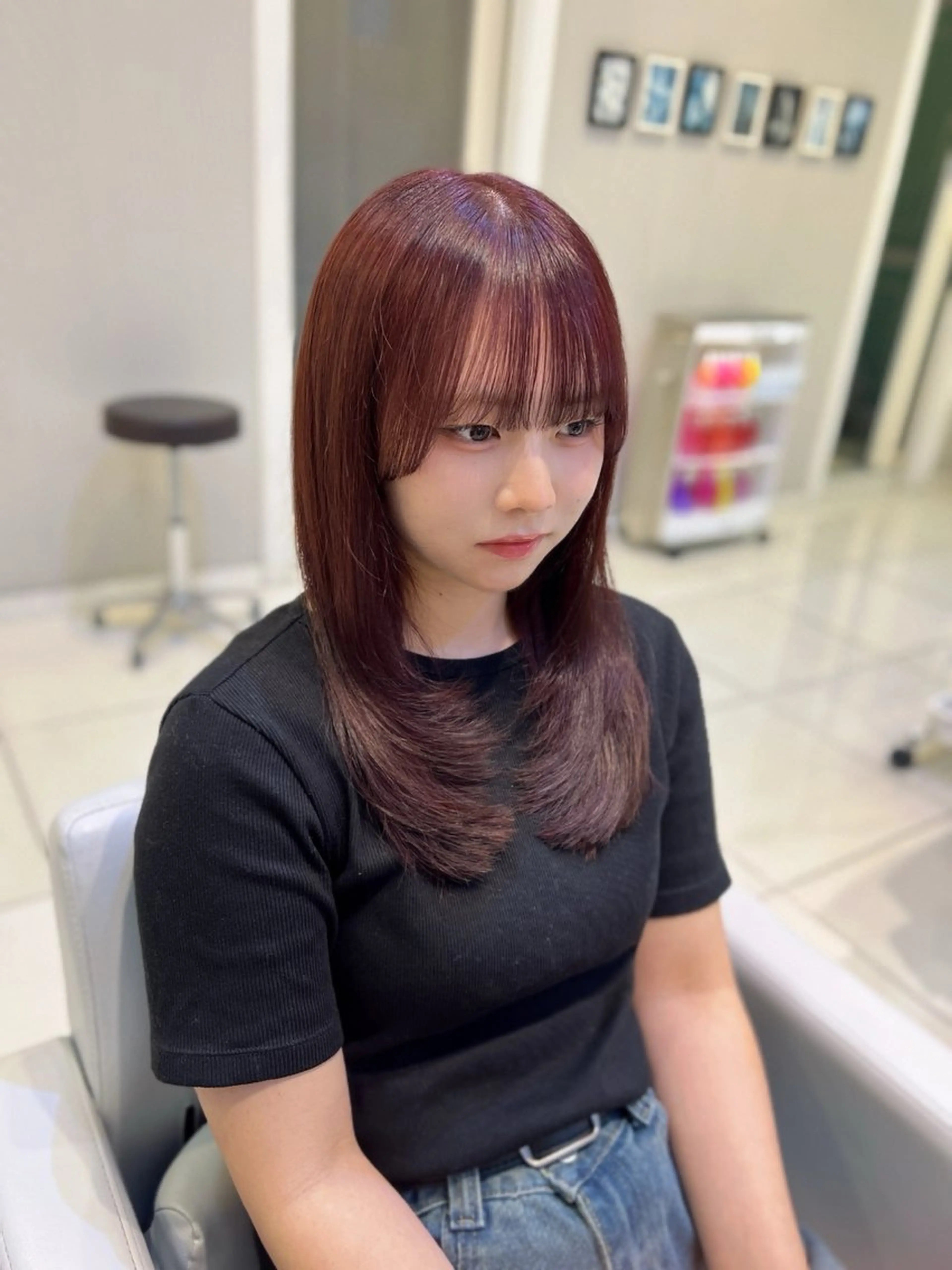 セミロング カラー Ash 銀座店所属・銀座/カラー 🎀momo🎀のヘアスタイル