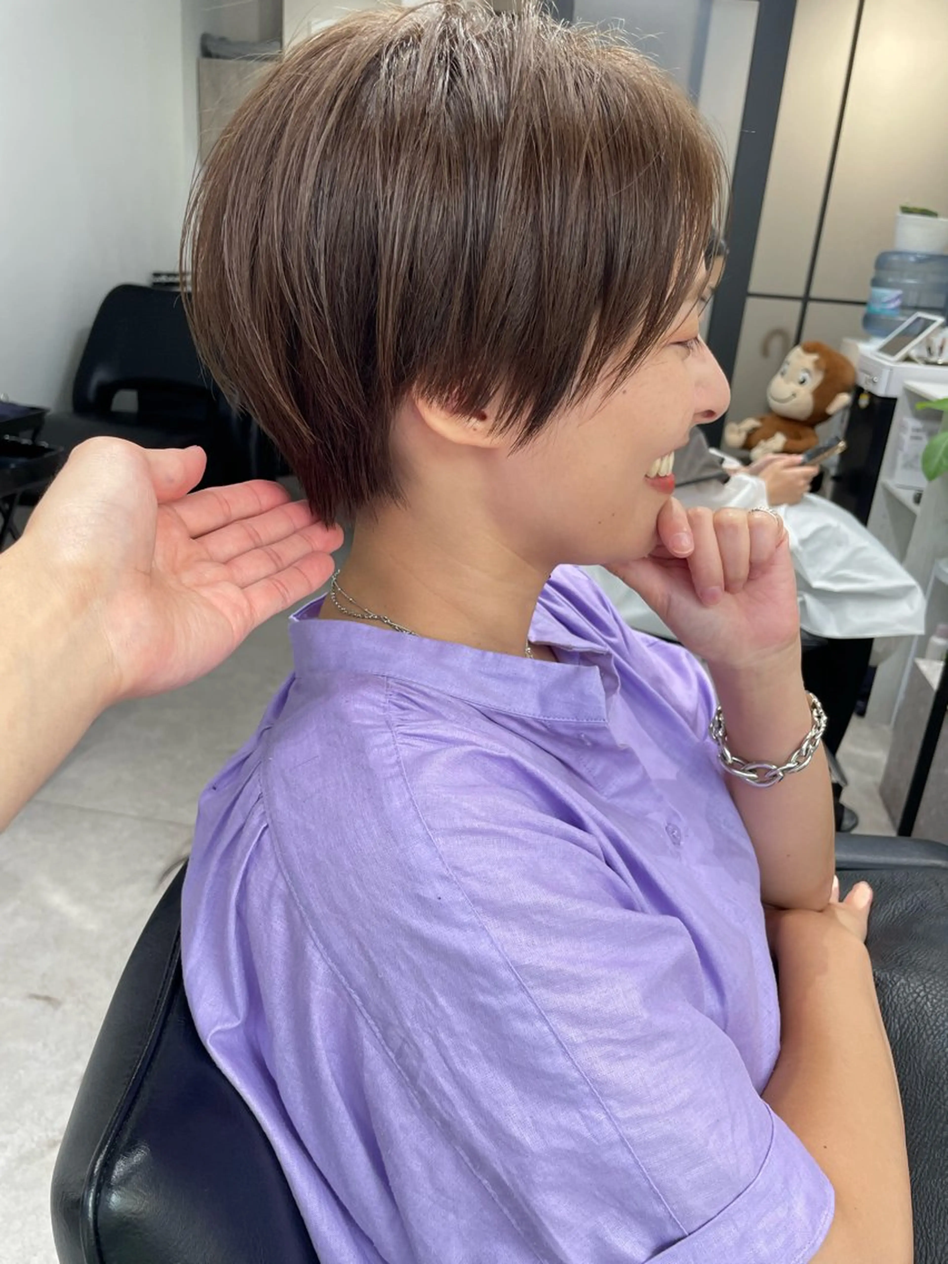 ショート カラー カット ヘアカラー トリートメント 髪質改善will hairdesignのヘアスタイル