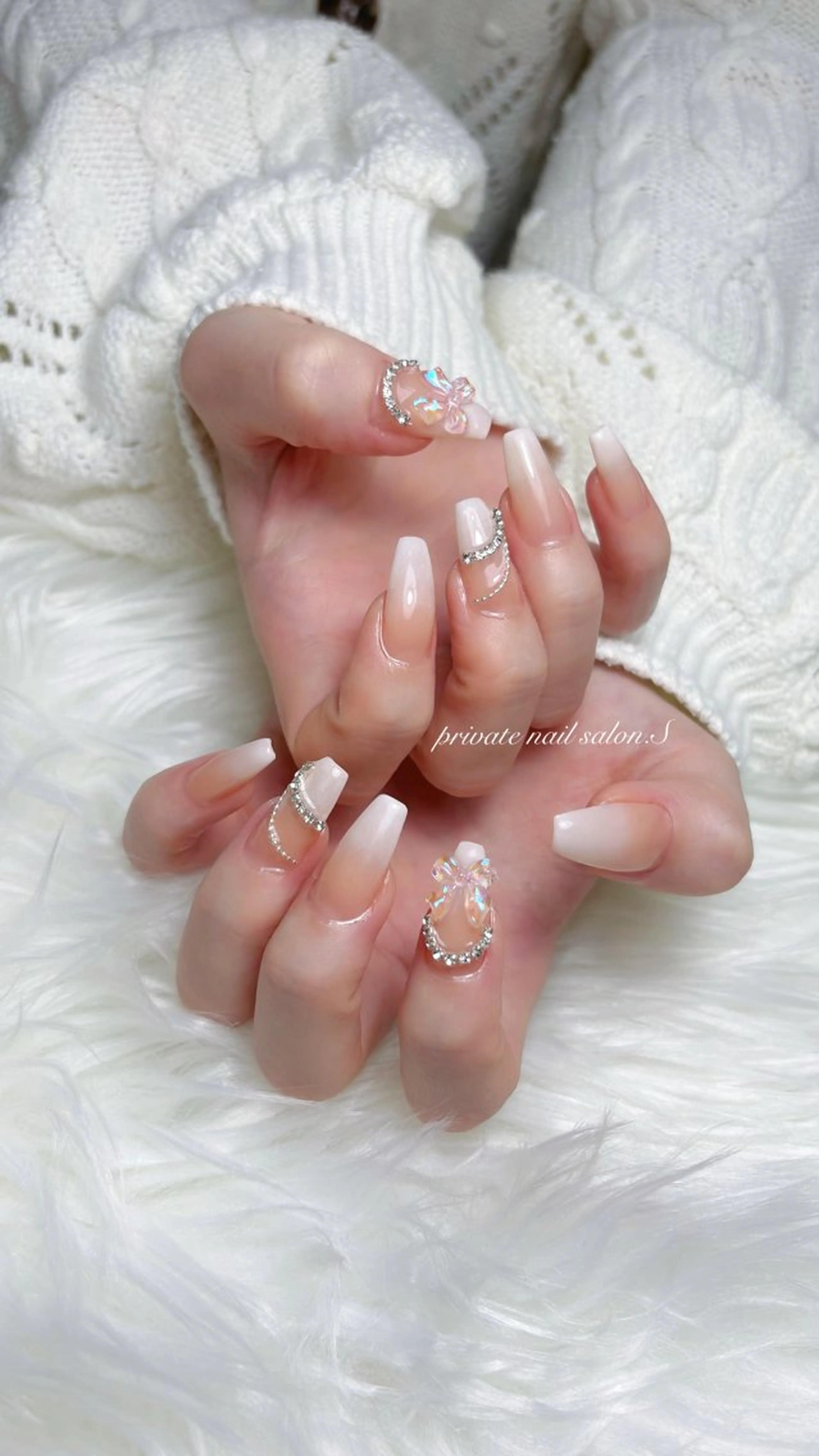 ネイル ジェルネイル ロングネイル 持ち込み スカルプネイル ハンドネイル 関山 志乃のネイルデザイン