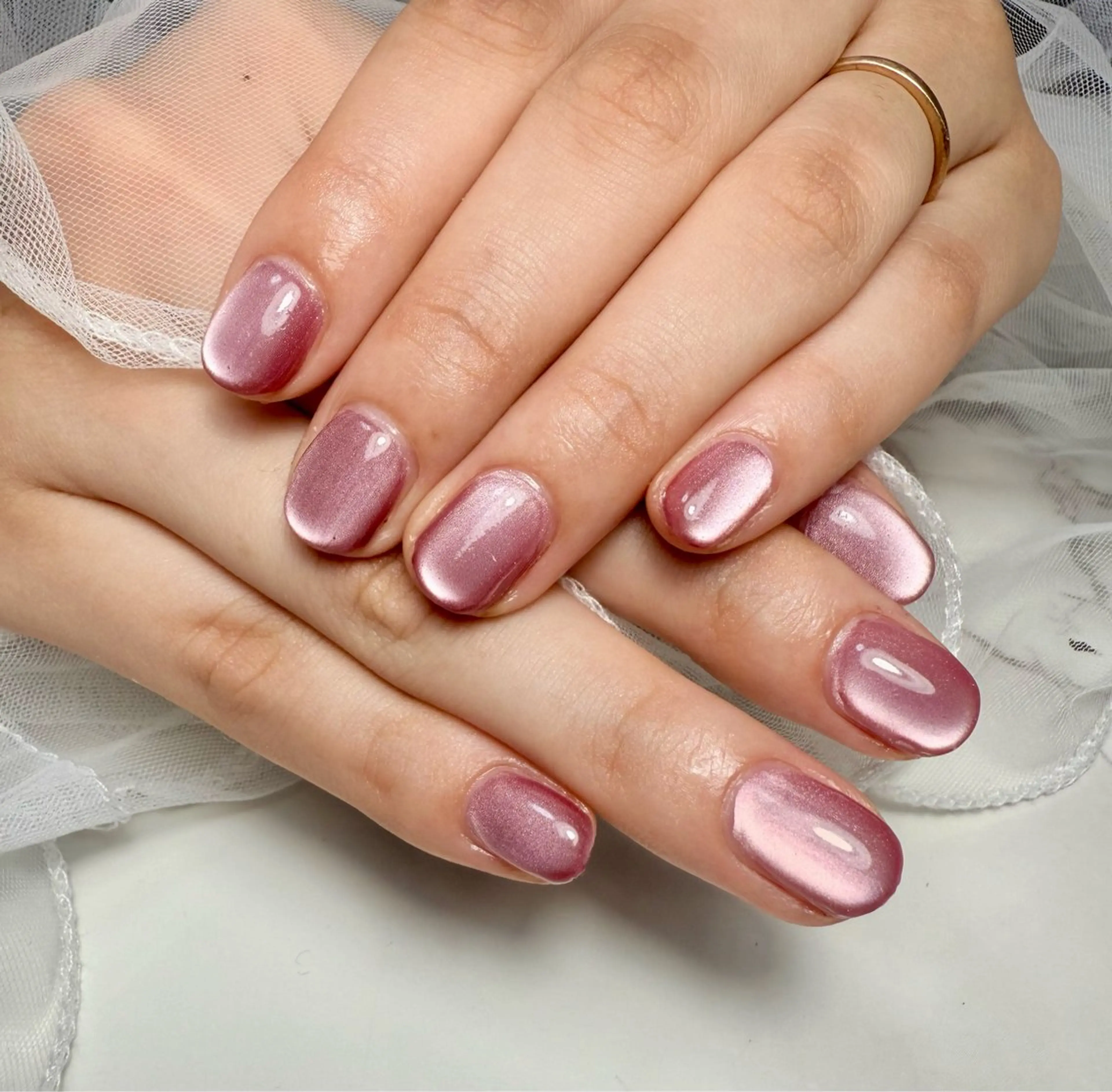 ネイル アートネイル フレンチネイル ガラスフレンチ 氷ネイル・うるうるネイル キラキラネイル M.N_ nailのネイルデザイン