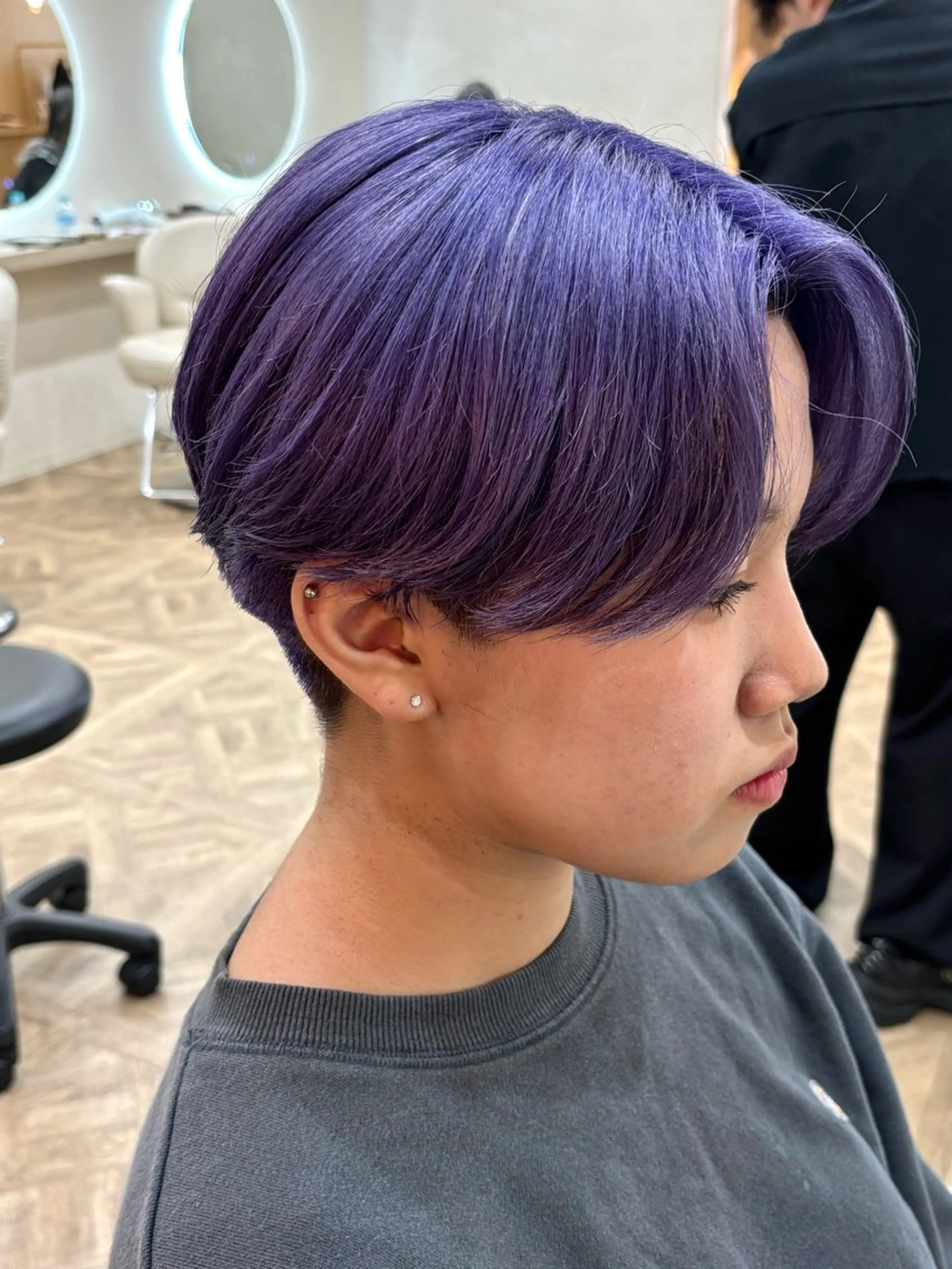 メンズ センターパート シンバヒナノ/パーマ レイヤーカット/ボブのヘアスタイル