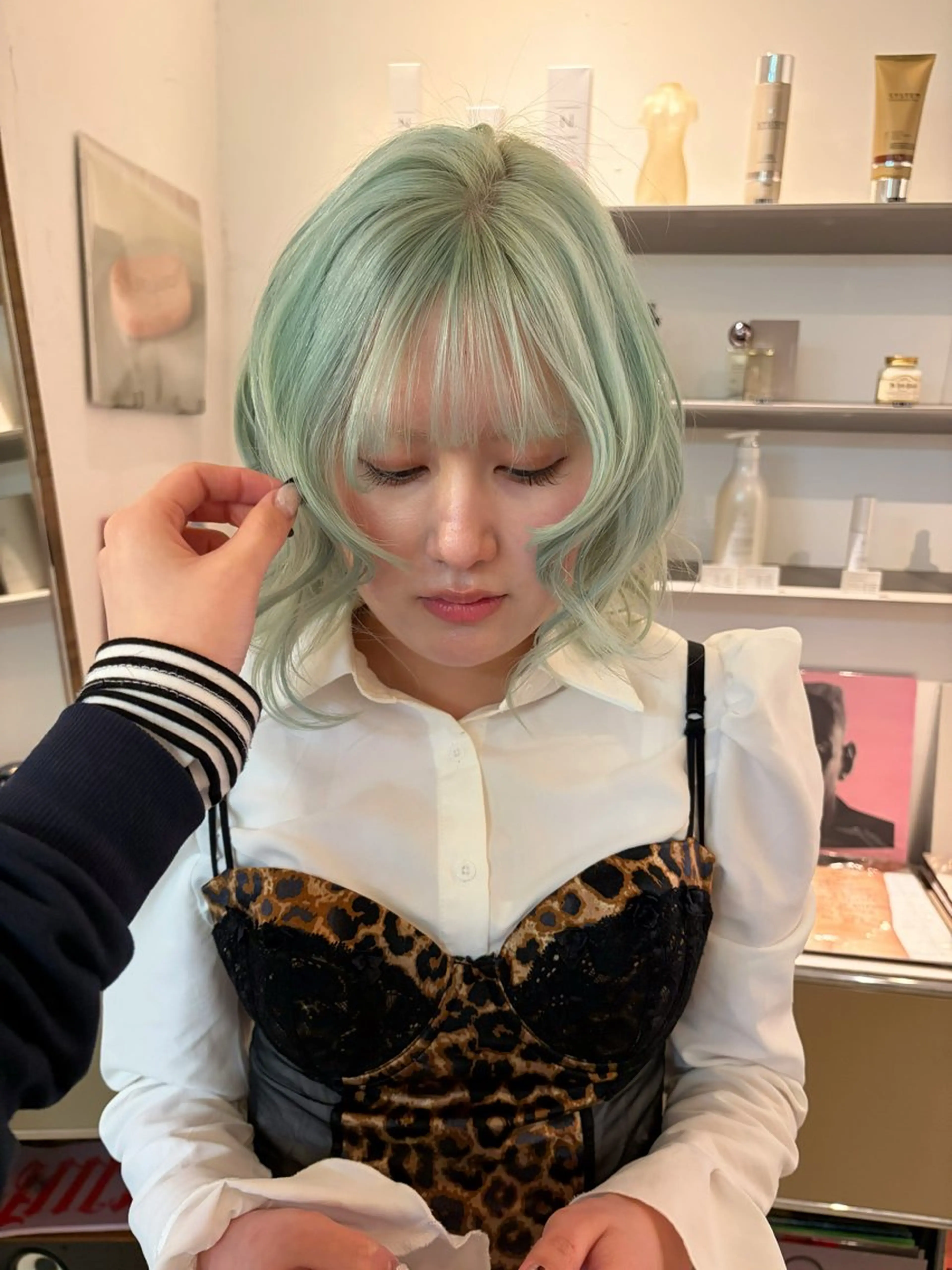 カラー ミント ヘアカラー Ravo所属・キラ/ハイトーン/ 福岡美容室のヘアスタイル