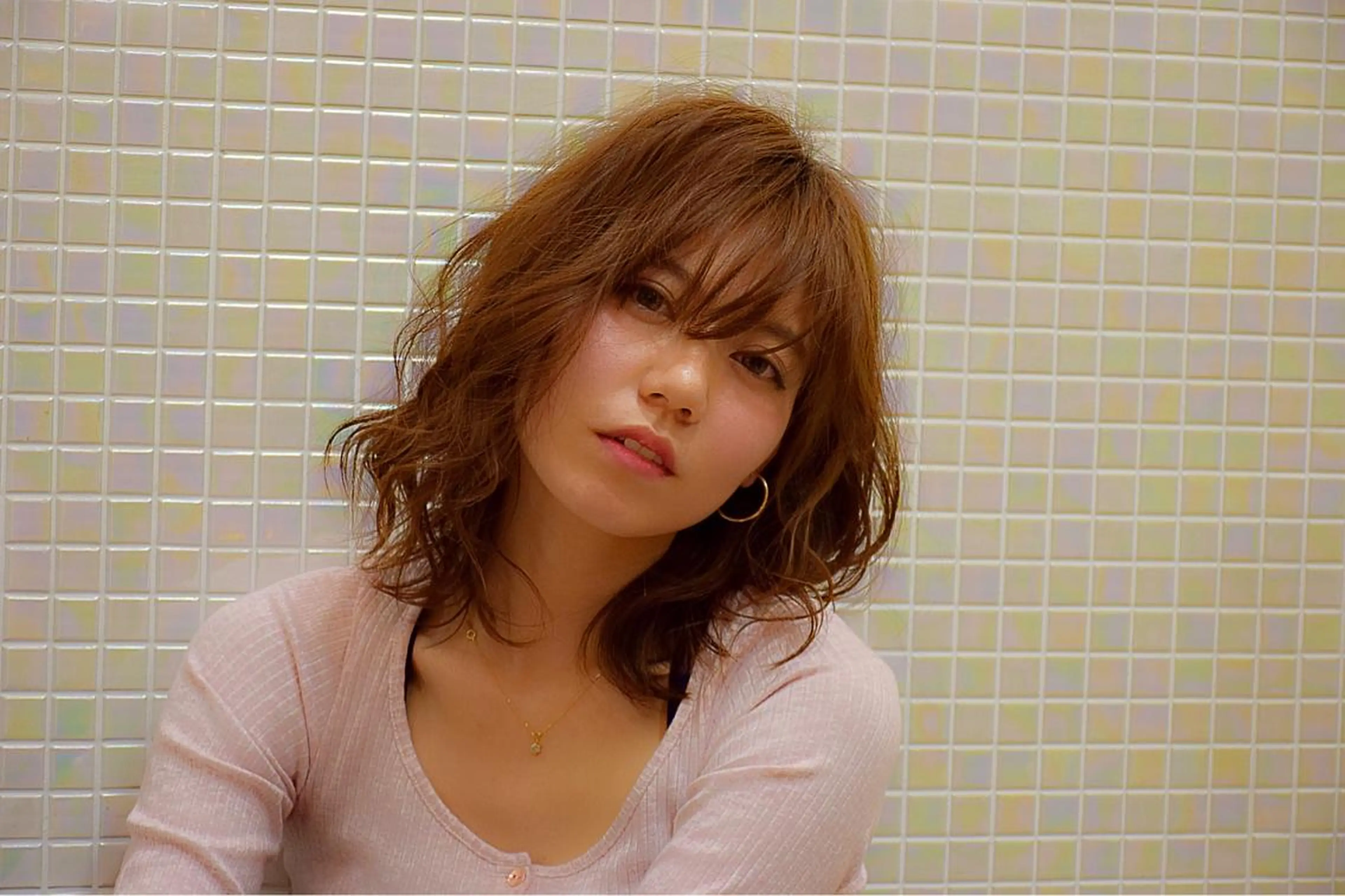 ミディアム カラー パーマ 佐藤/本物志向の 髪質改善サロンのヘアスタイル