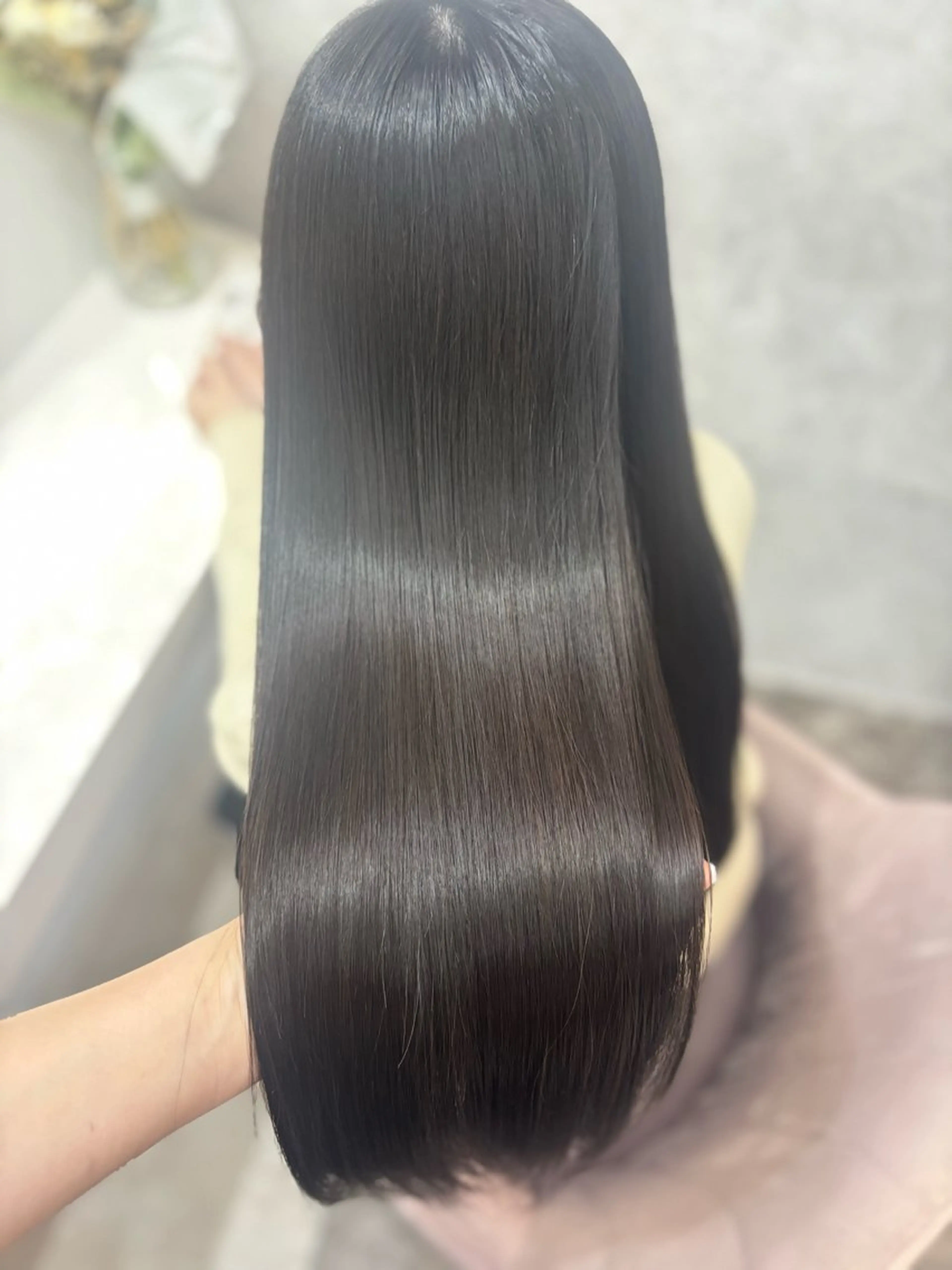 ロング 縮毛矯正 💘Kurea💘 艶髪/韓国/暗髪のヘアスタイル