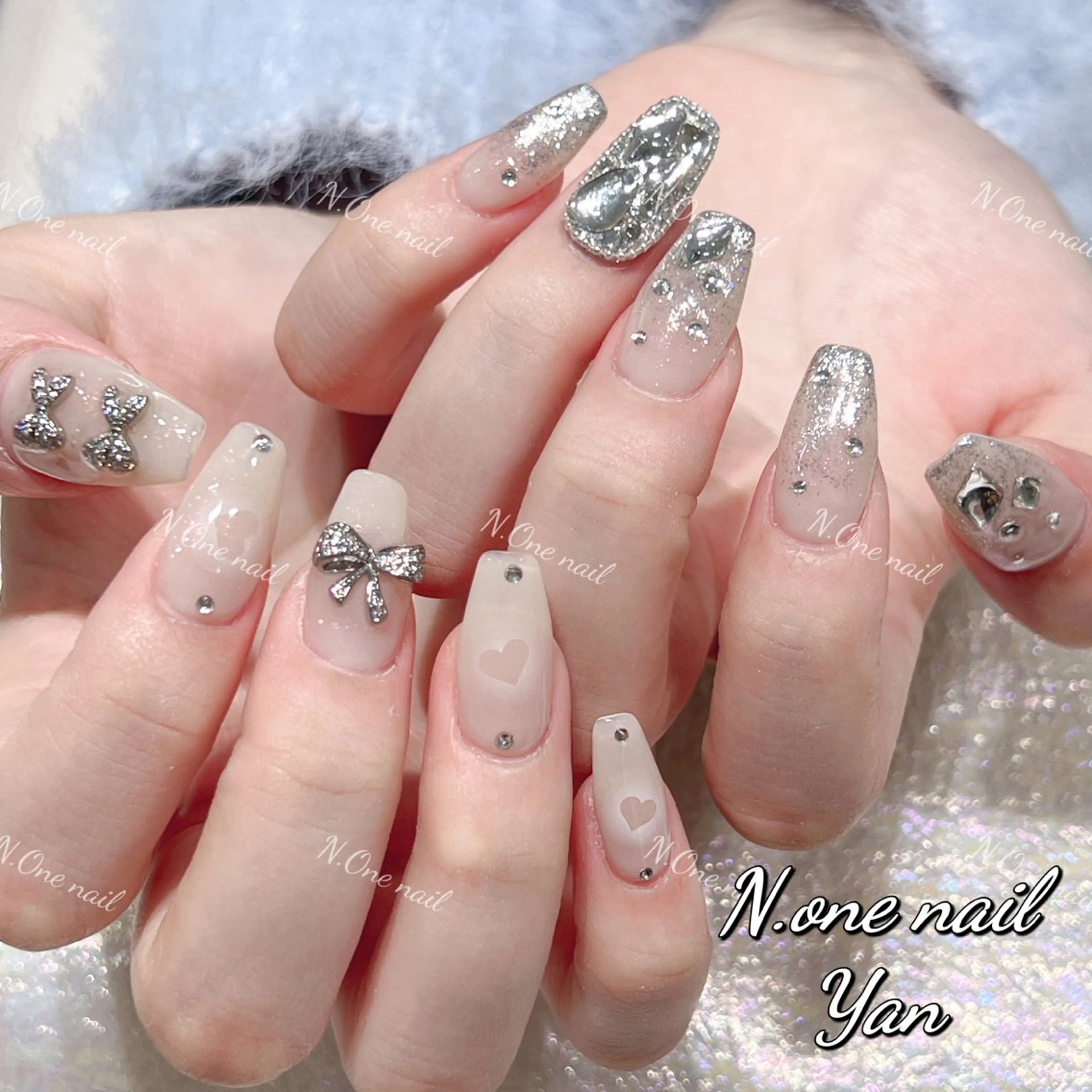 ネイル 長いだし/スカルプ/ パラシェルN.oneのネイルデザイン