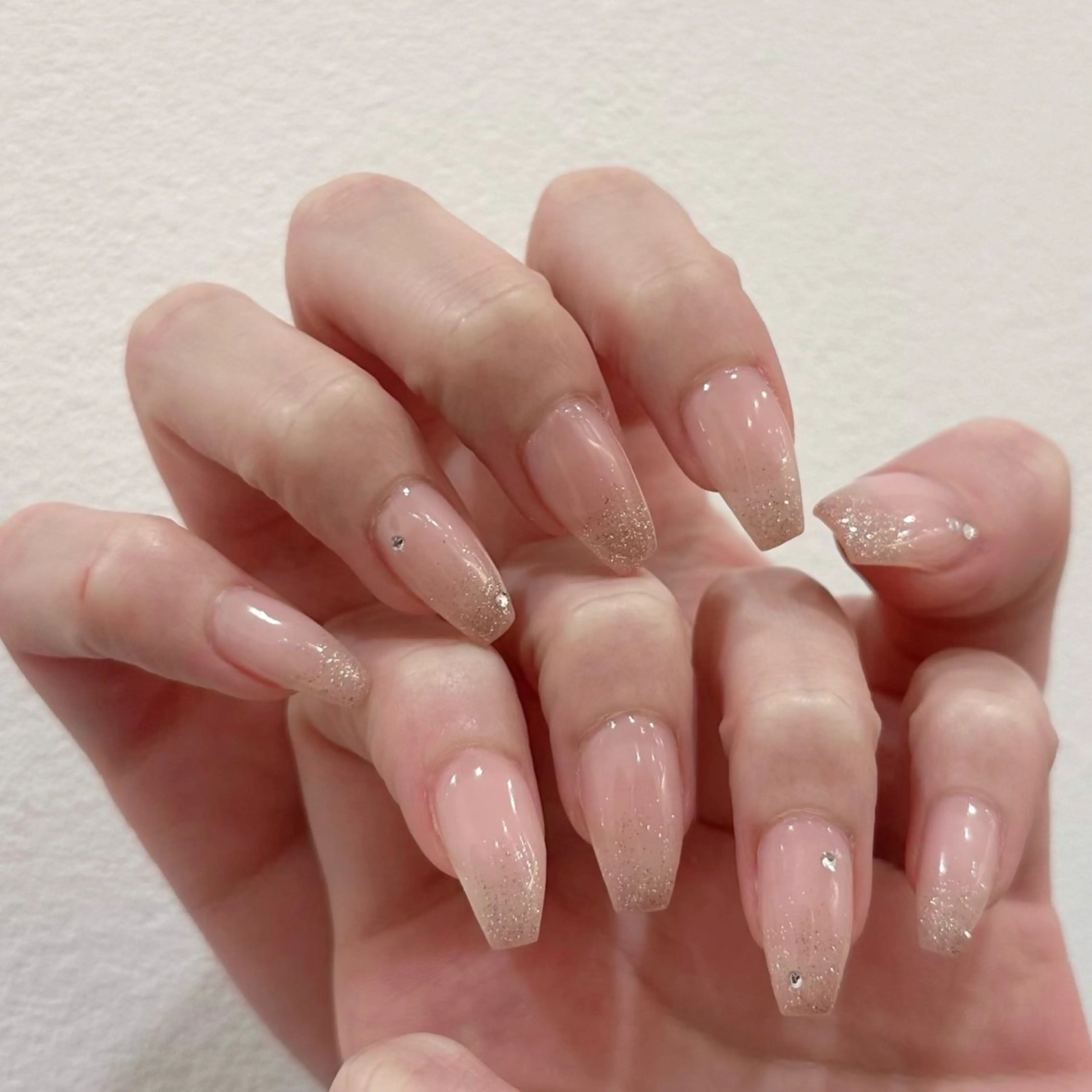 【hand】長さだし10本フラッシュワンカラー✨(オフ込み)の写真