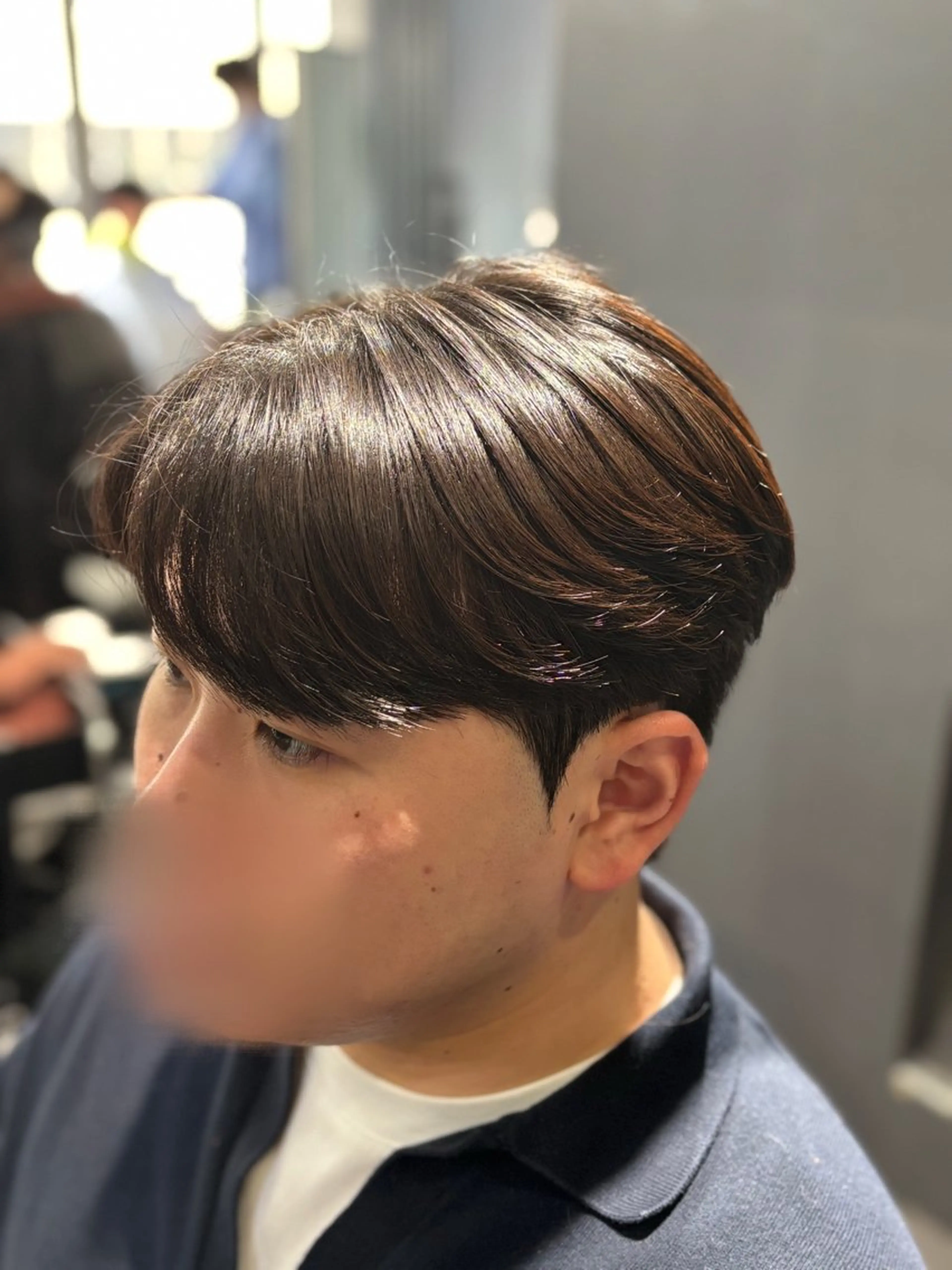 ショート パーマ メンズ カット パーマ 縮毛矯正 トリートメント 韓国メンズヘア/ ダウンパーマ/歩夢のヘアスタイル