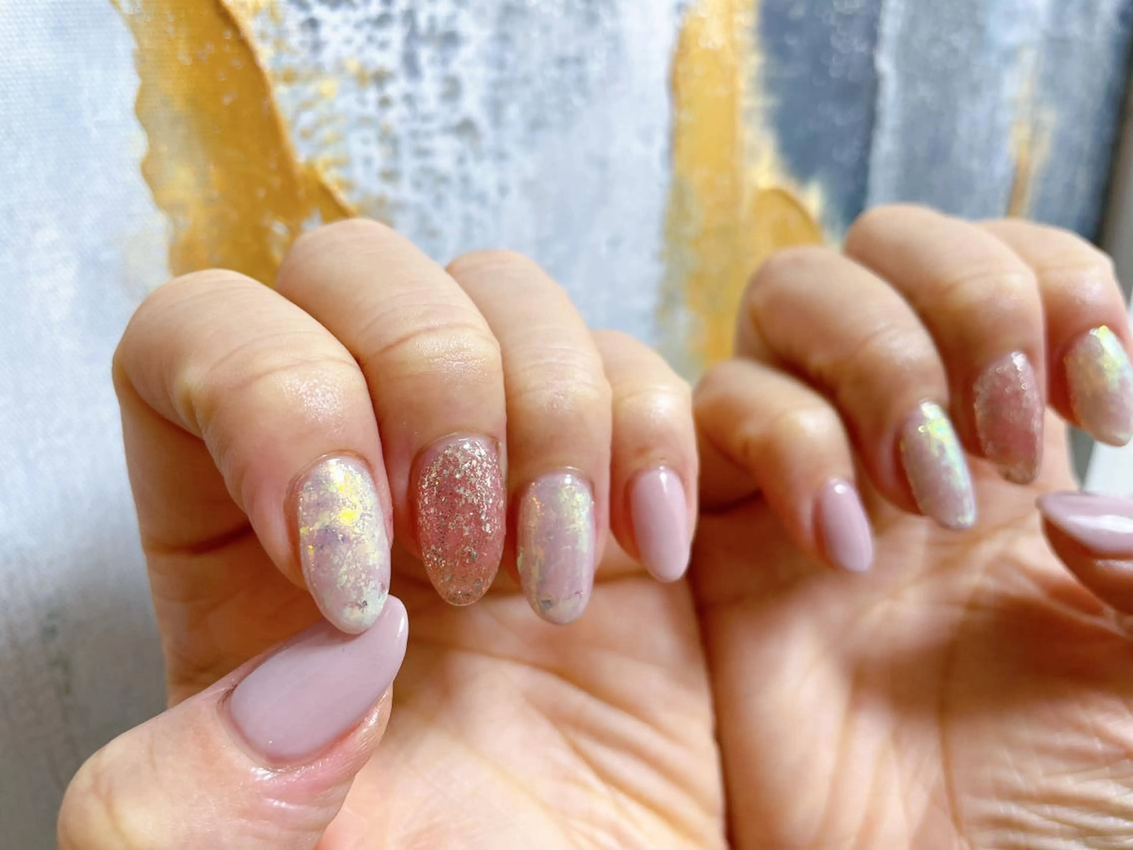 ネイル フットネイル ジェルネイル 韓国ネイル マグネットネイル ミラーネイル Mogu nail 二子玉川のネイルデザイン