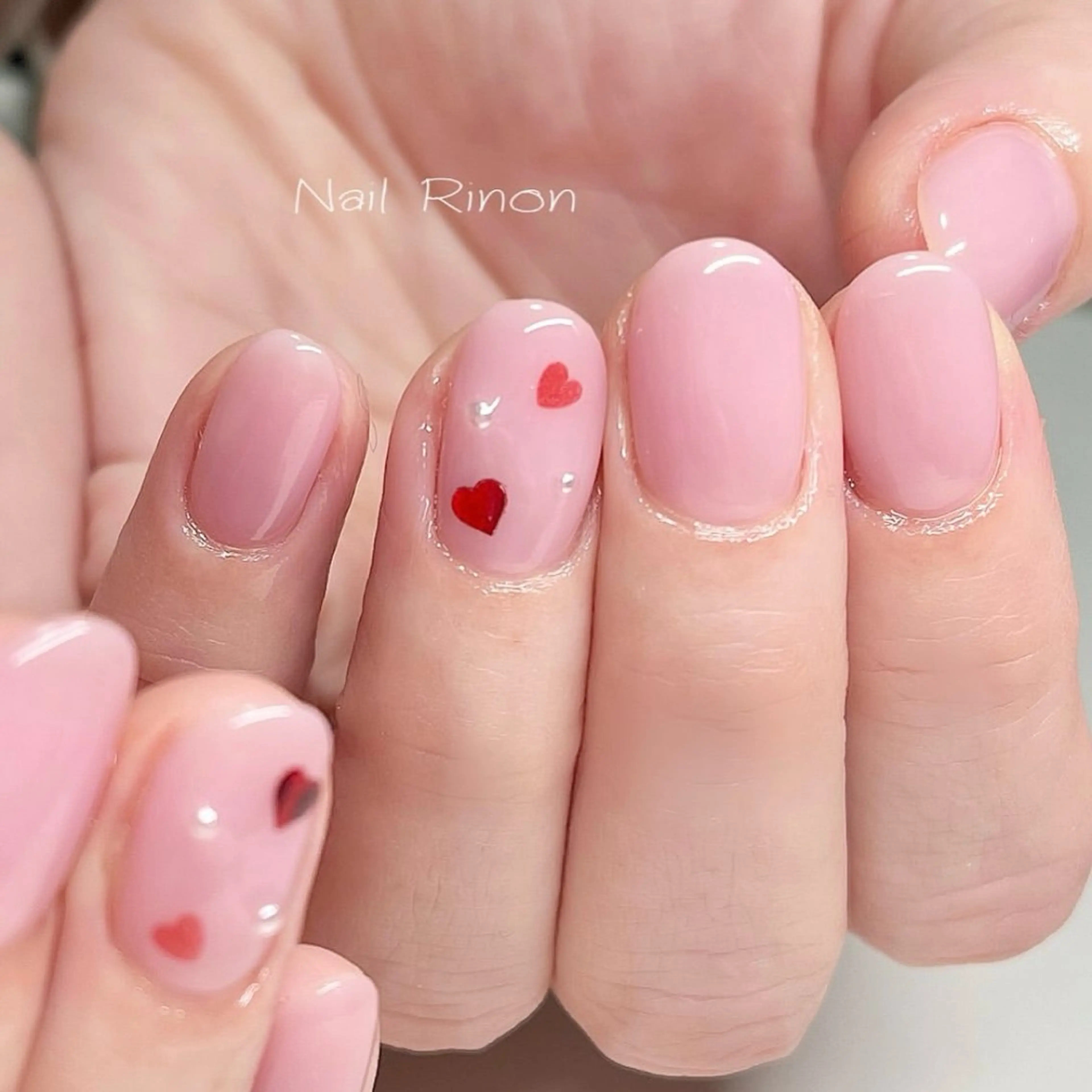 ネイル バレンタイン ハンドネイル Nail Rinonのネイルデザイン