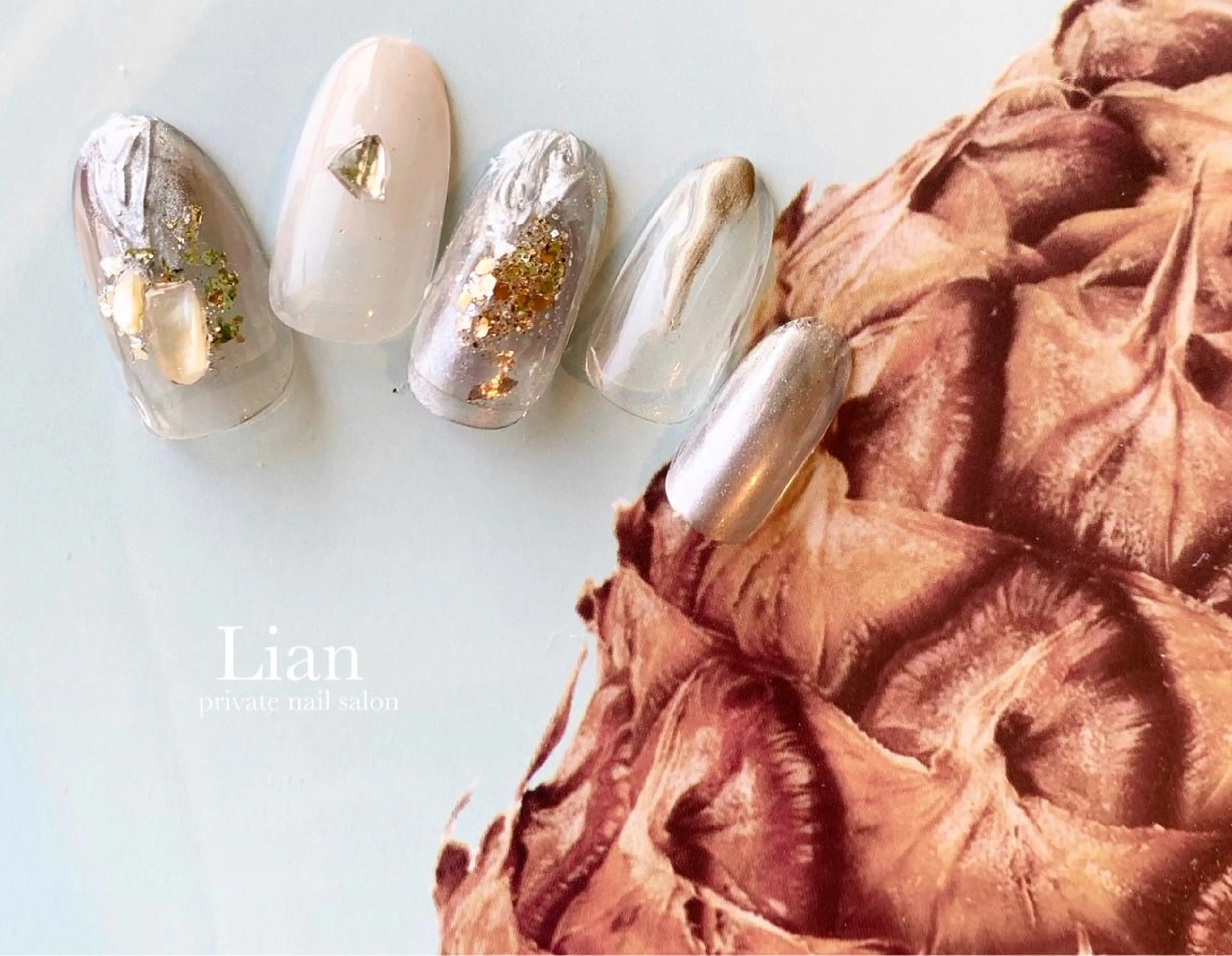 ネイル キラキラネイル ニュアンスネイル nailsalon Lenoaのネイルデザイン