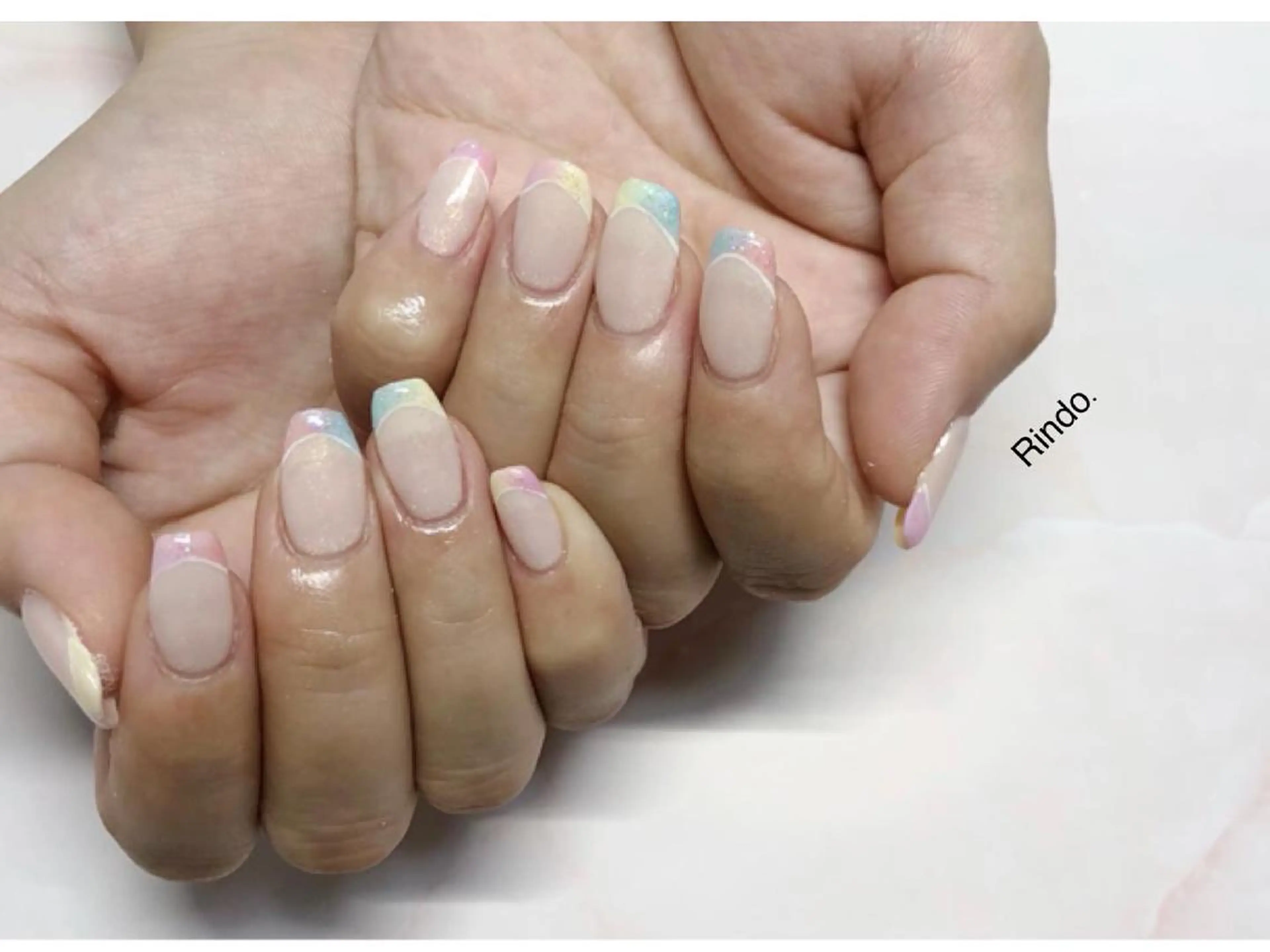 ネイル フレンチネイル パステルネイル ハンドネイル Rindo.ネイル ♡耳つぼジュエリーのその他イメージ