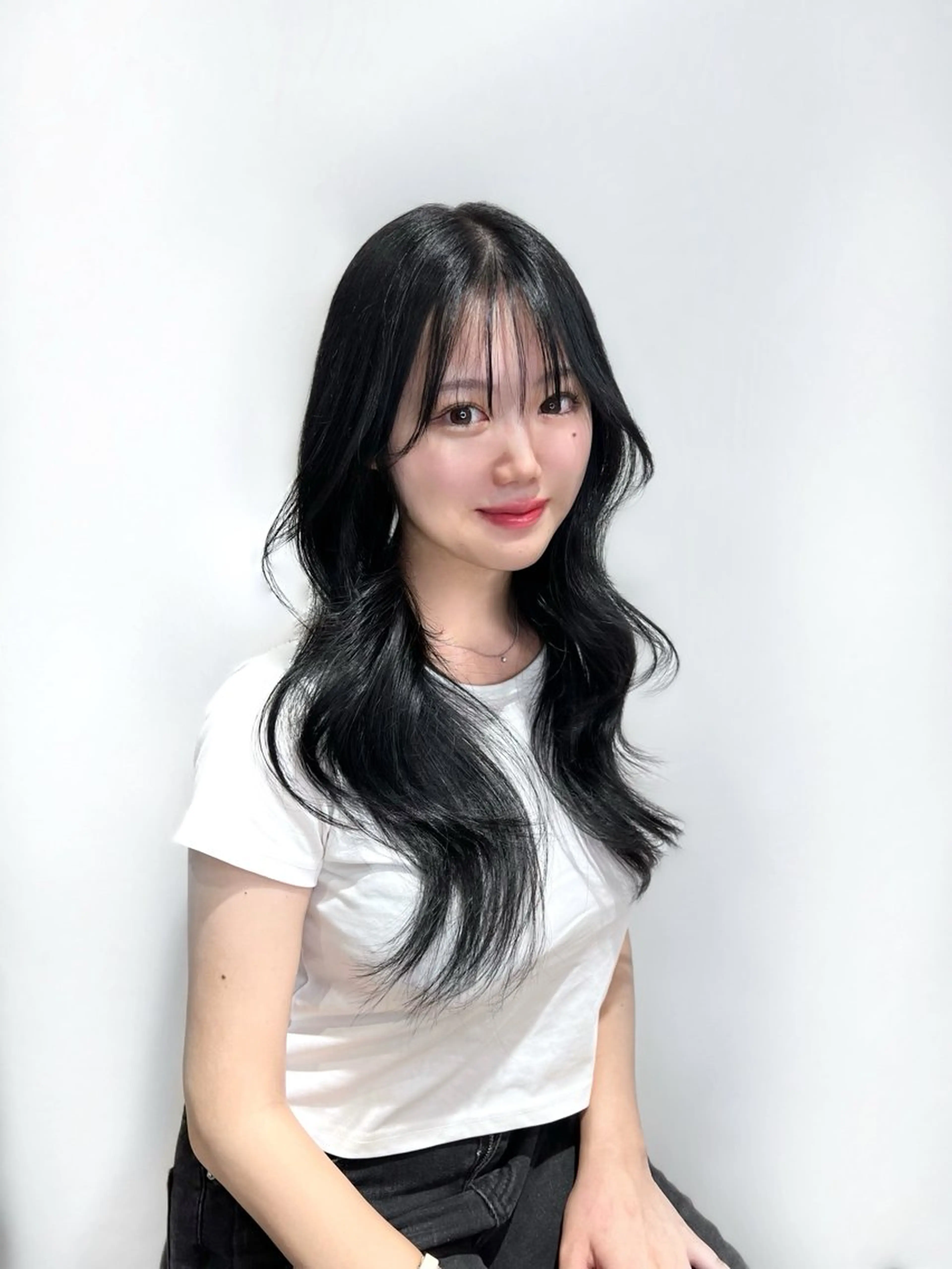 ロング カラー ヘアアレンジ 韓国風ヘア レイヤーカット ワンホンレイヤー 🏅韓国ヘア/新宿/ レイヤー/KSukeのヘアスタイル