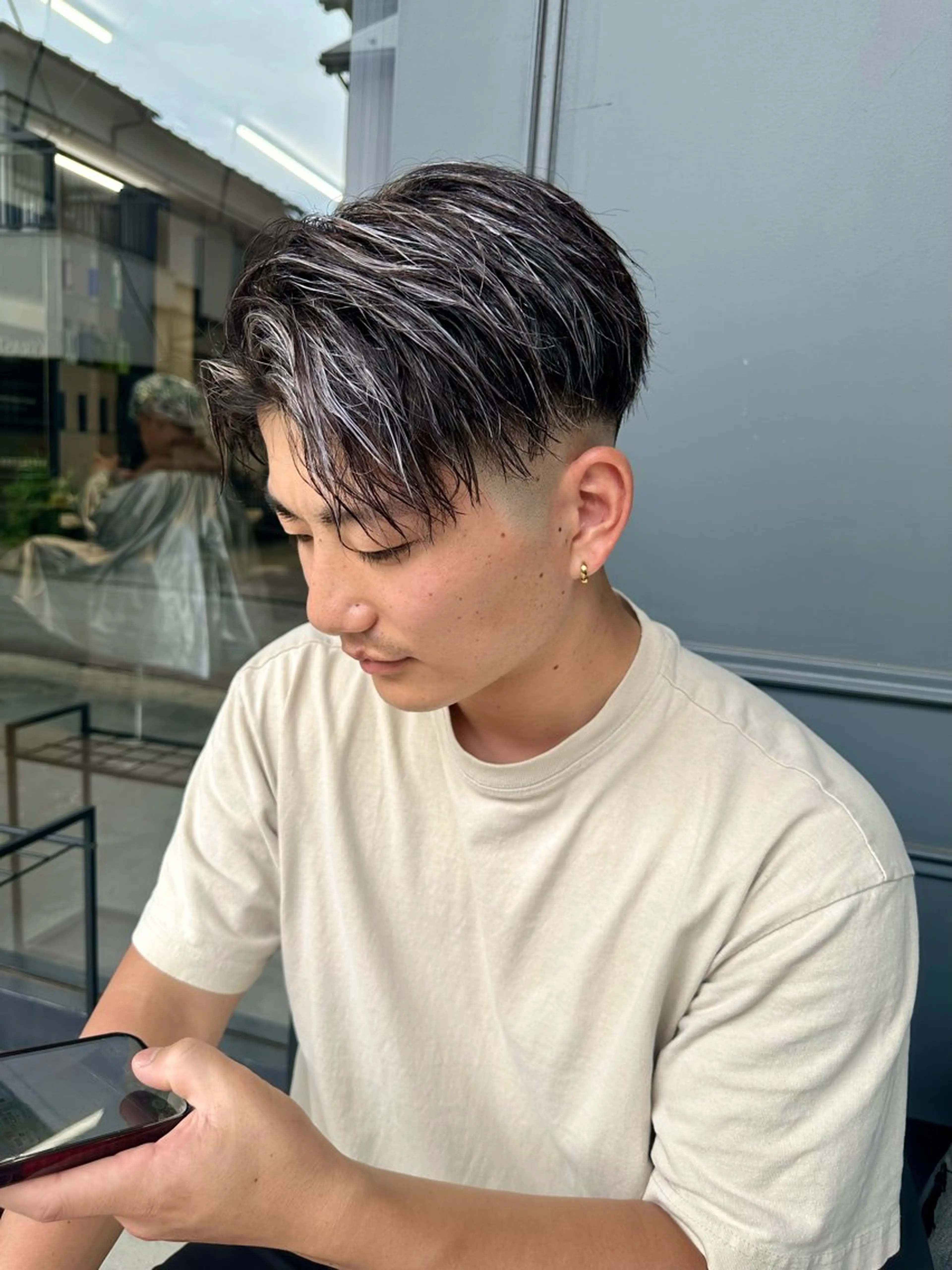 ⭐️メンズカット+ホワイトメッシュ⭐️の写真