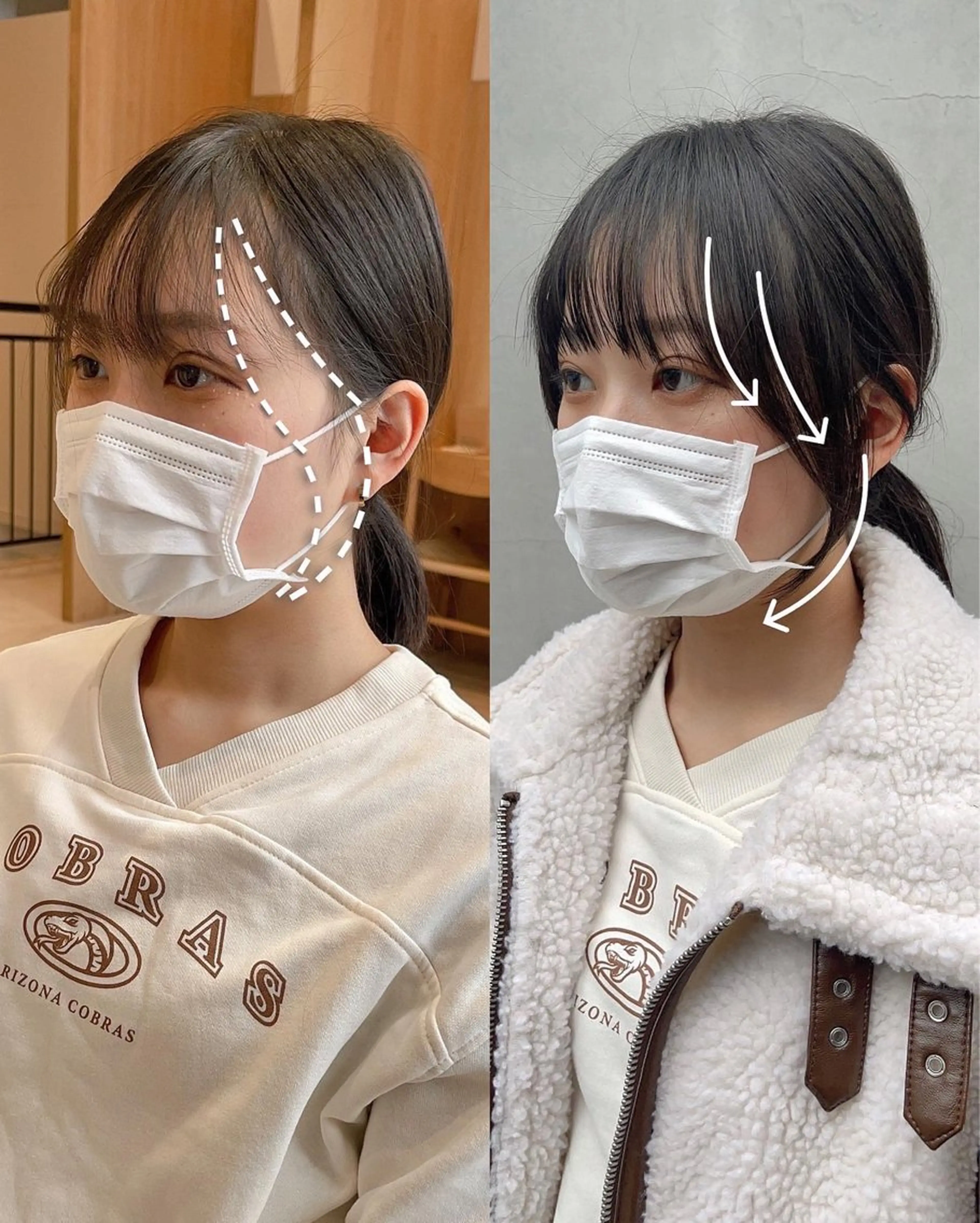 顔まわりカット+コテ巻きスタイリング✨の写真