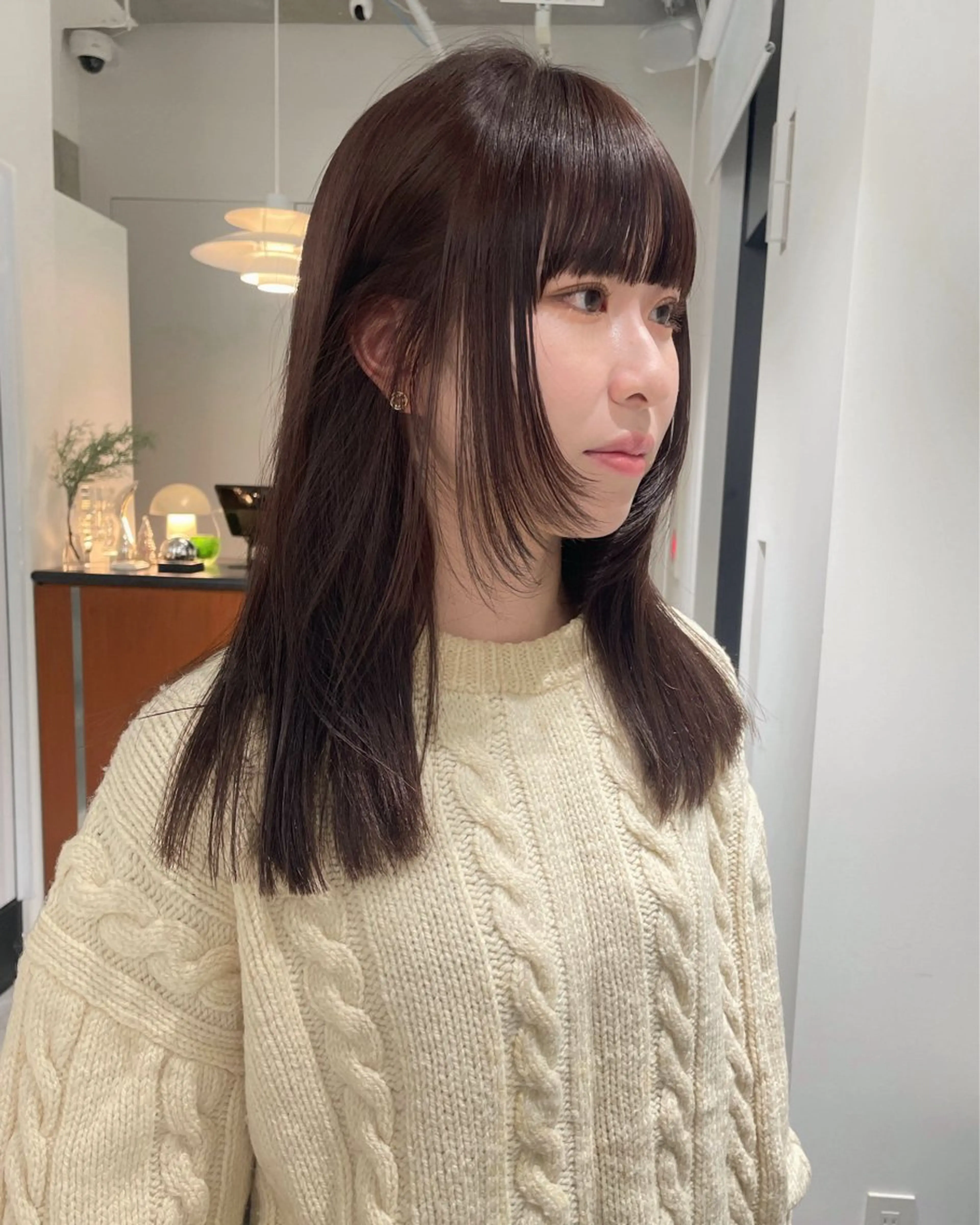 セミロング カラー 原 菜帆のヘアスタイル