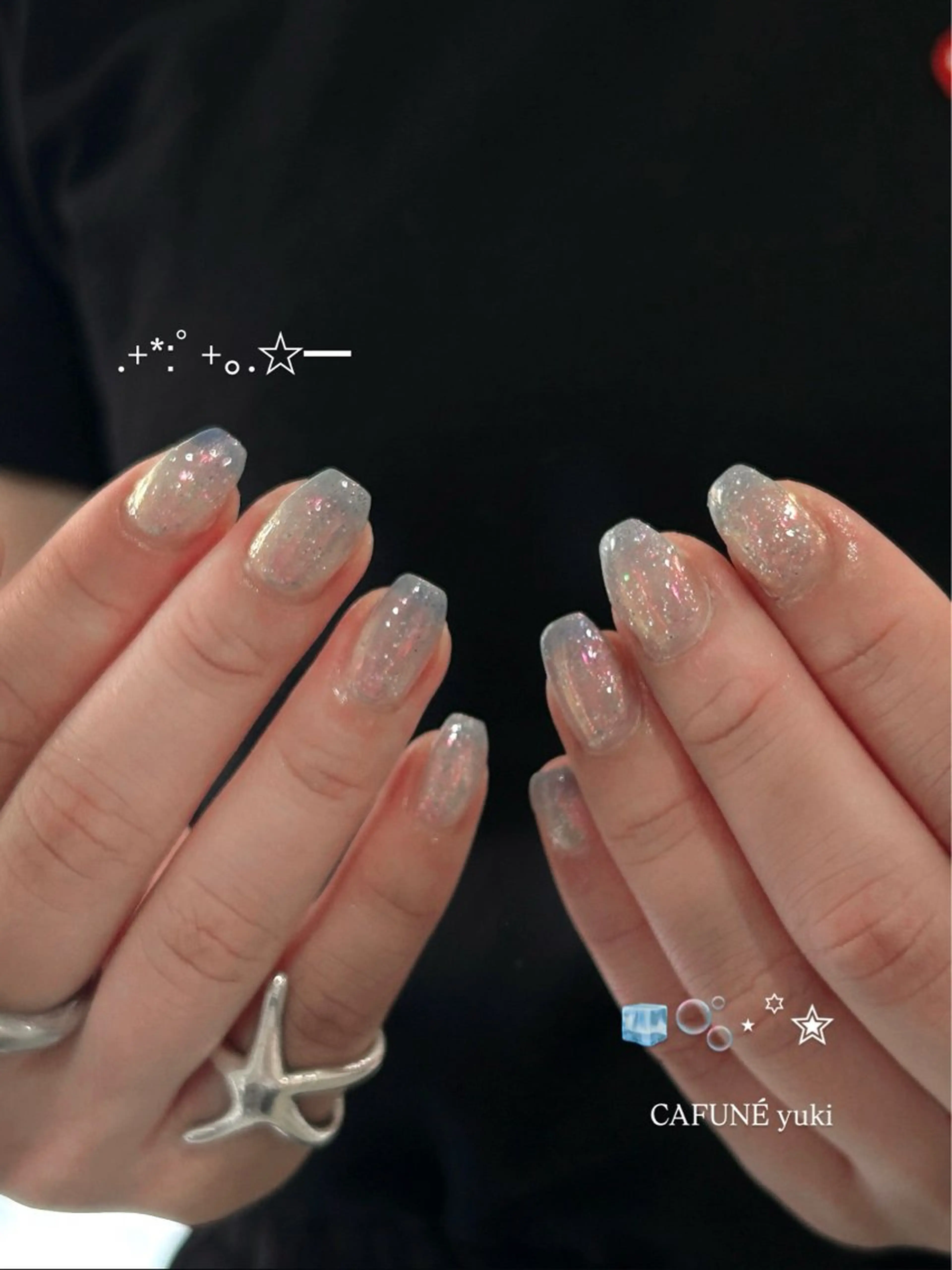ネイル ハンドネイル CAFUNÉ tokyo所属・☾ ໋CAFUNE yuki︎︎𓂃⟡のネイルデザイン