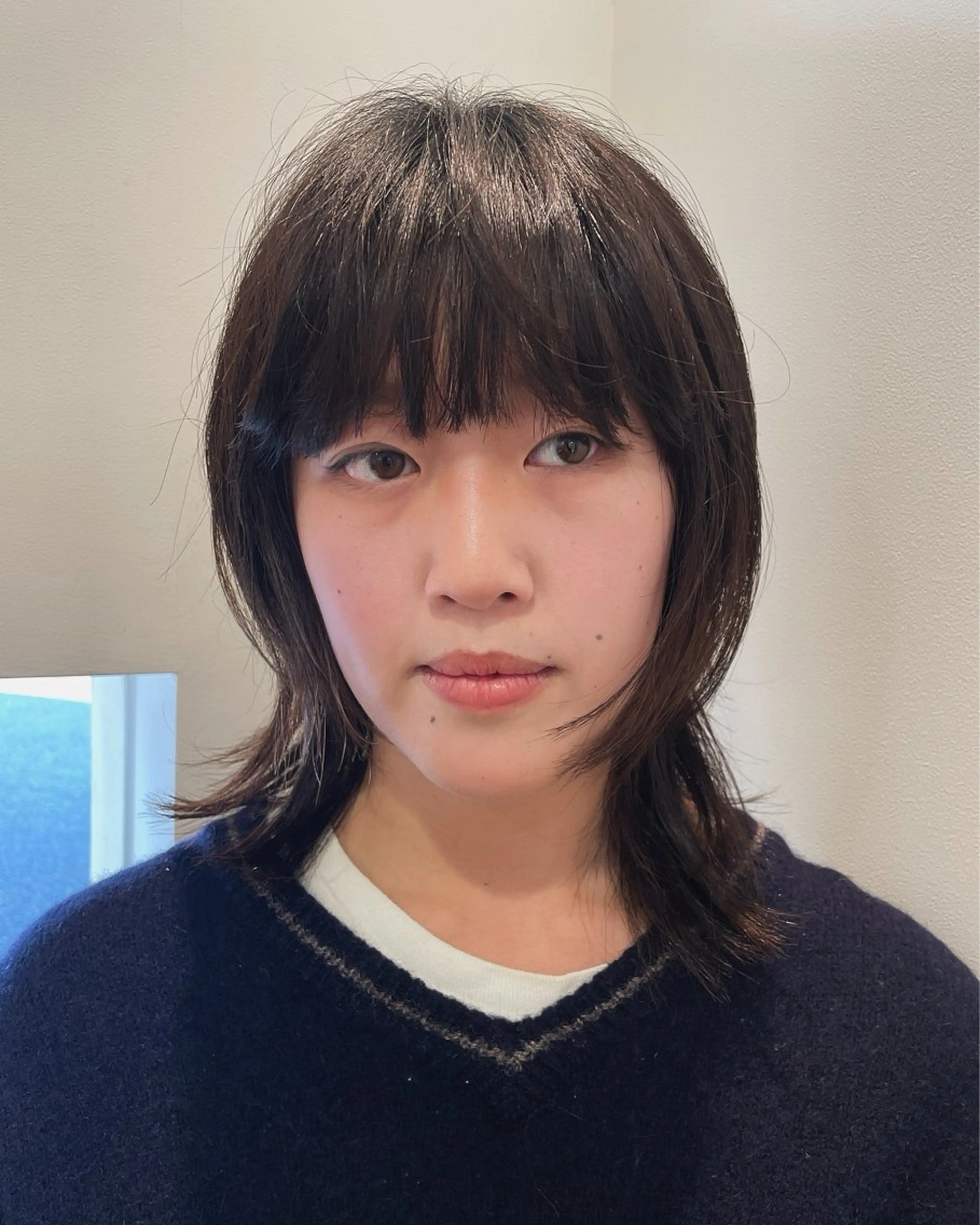 前髪カットの写真