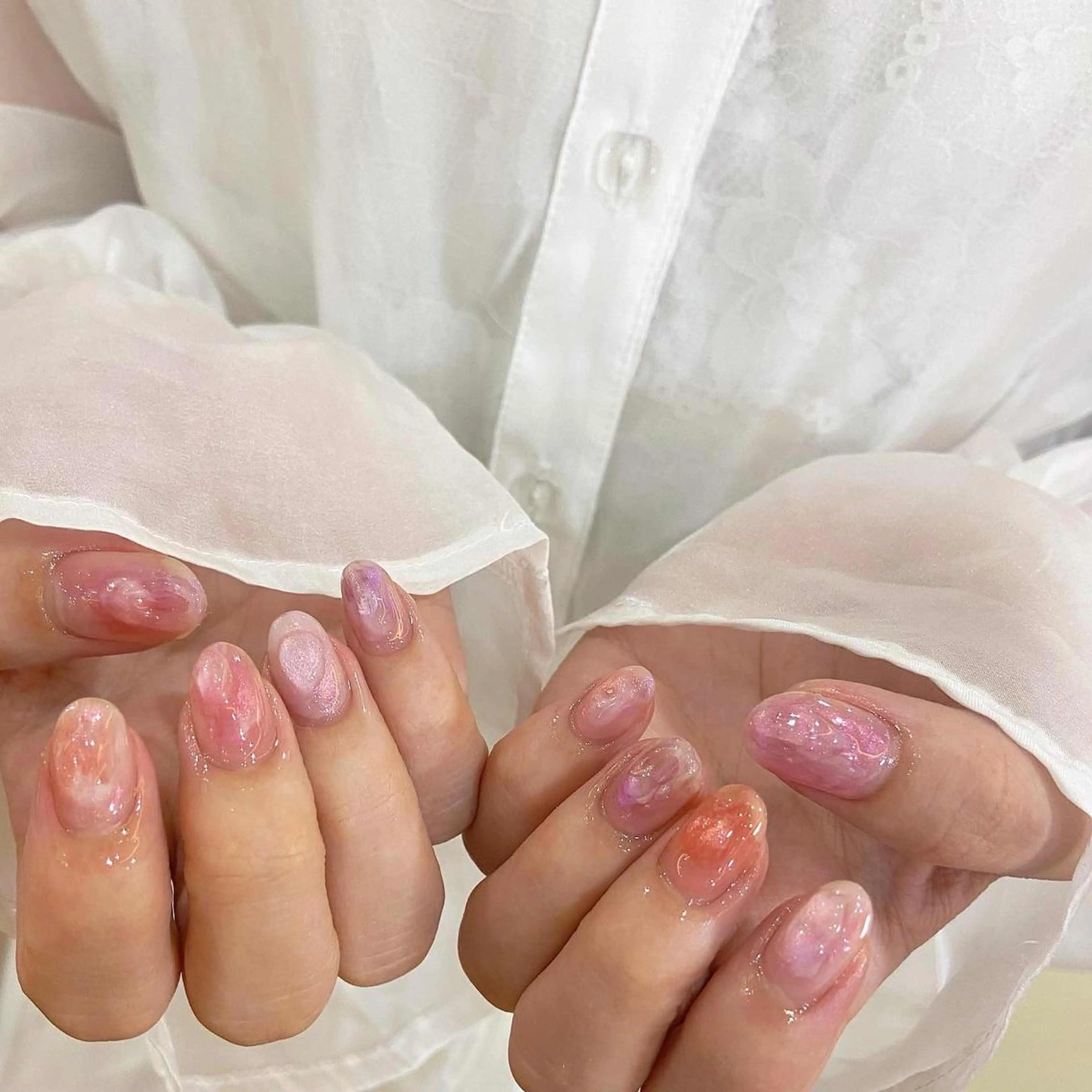 ネイル 𝕄𝕚𝕪𝕦🤍 自由が丘⌇パラジェルのネイルデザイン