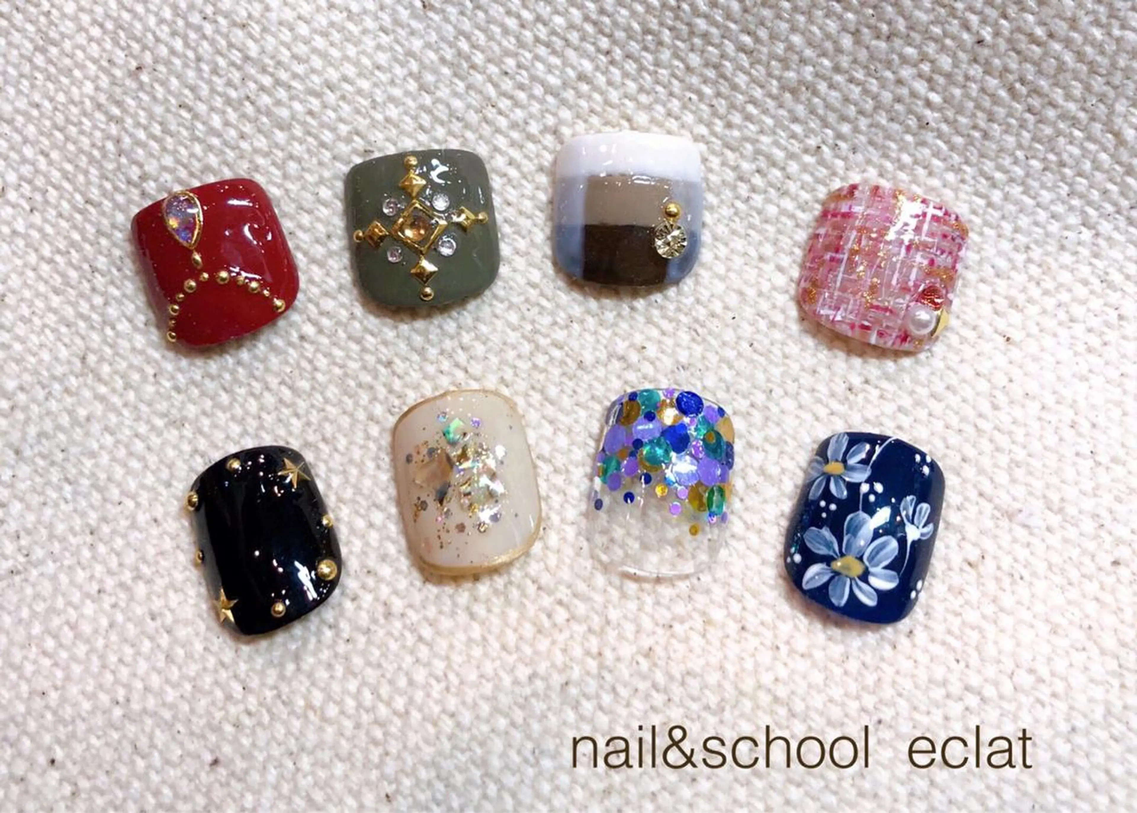 ネイル フットネイル フットネイル センター南 eclatのネイルデザイン