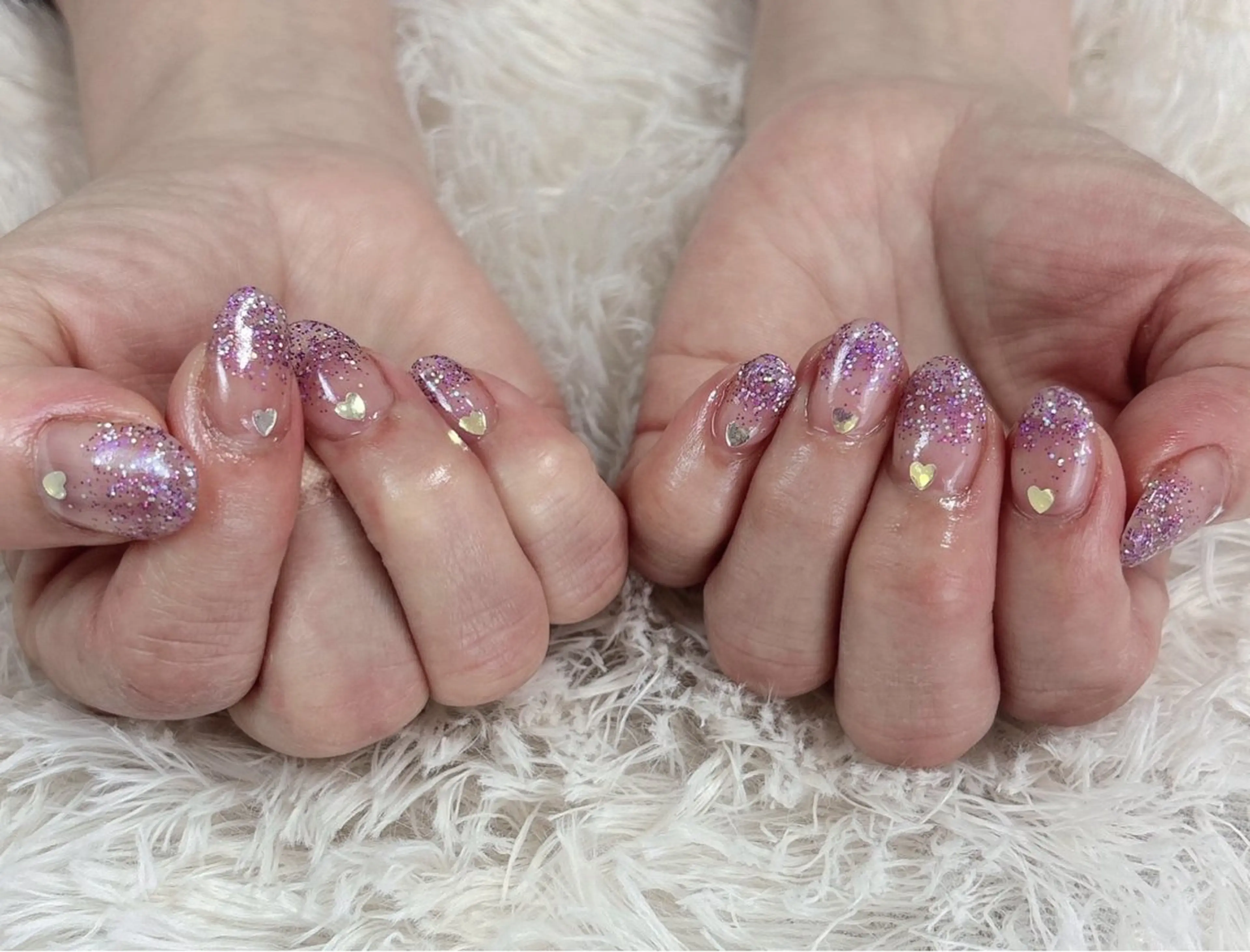 ネイル グラデーション ラメ(グリッター) ラメグラデーション nail salon はるりのネイルデザイン
