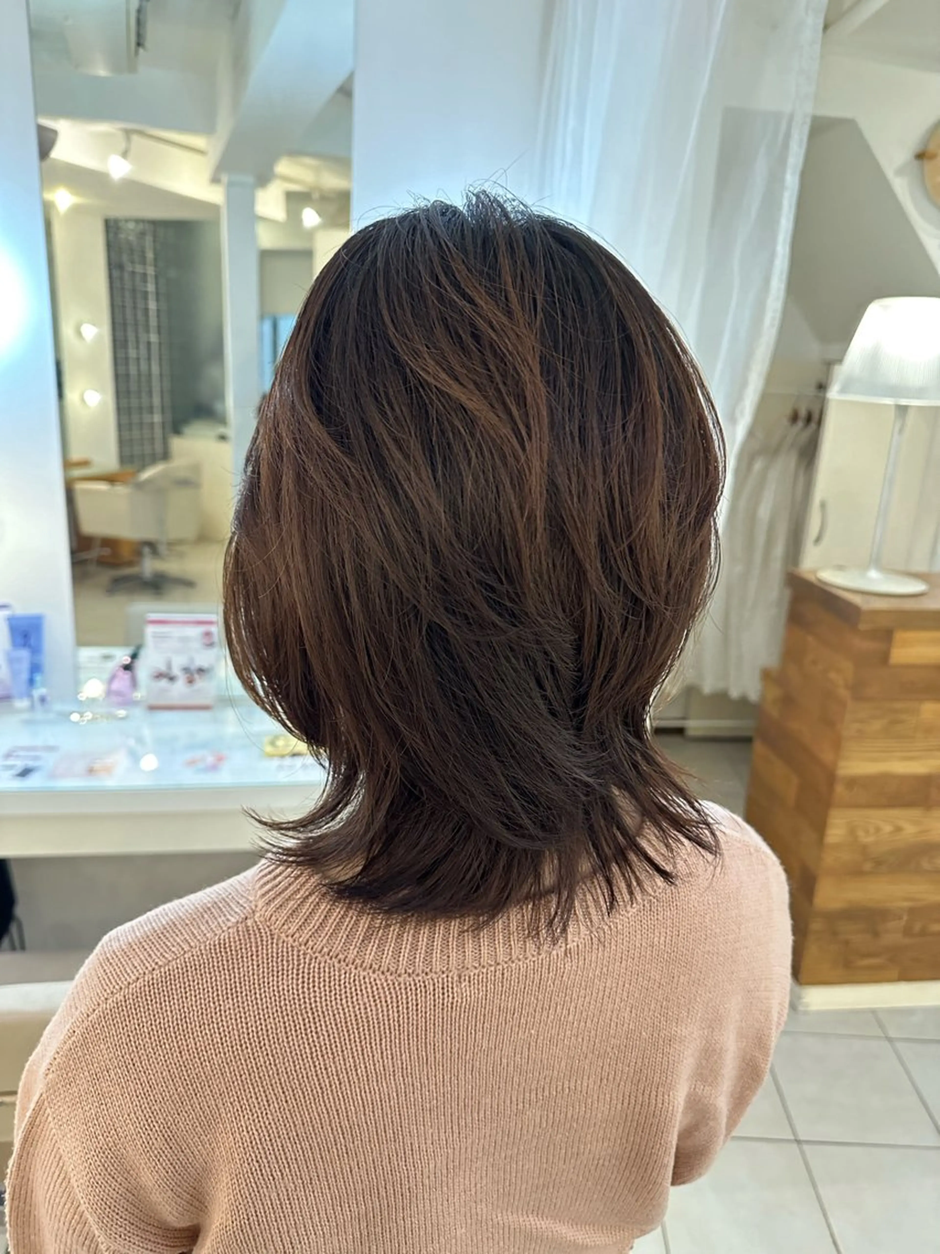 ミディアム パーマ fiorista岡田 まゆこのヘアスタイル