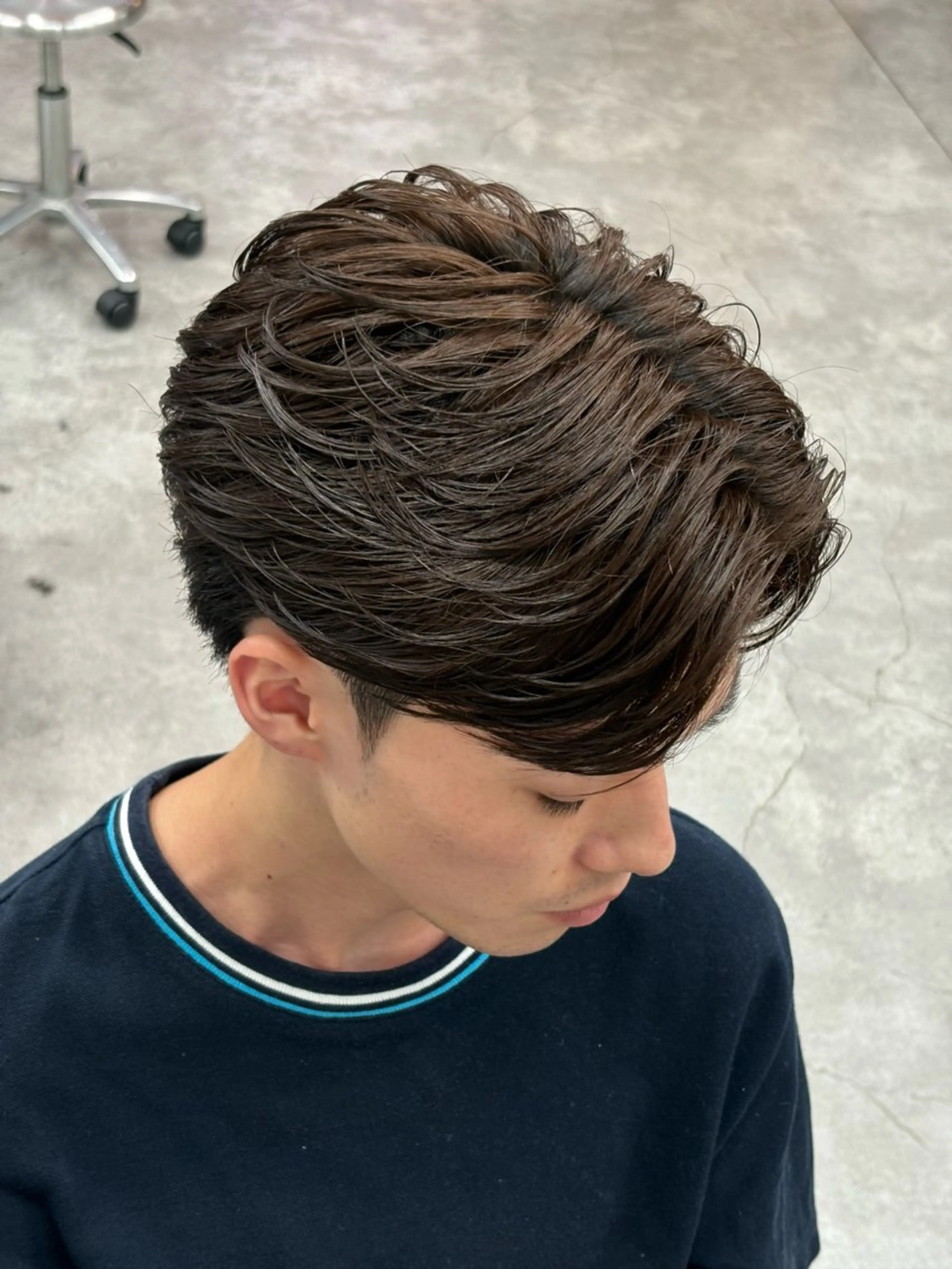 ミディアム カラー パーマ メンズ カット パーマ トリートメント ヘアセット メンズパーマ特化 🔥韓国ヘア職人🔥のヘアスタイル