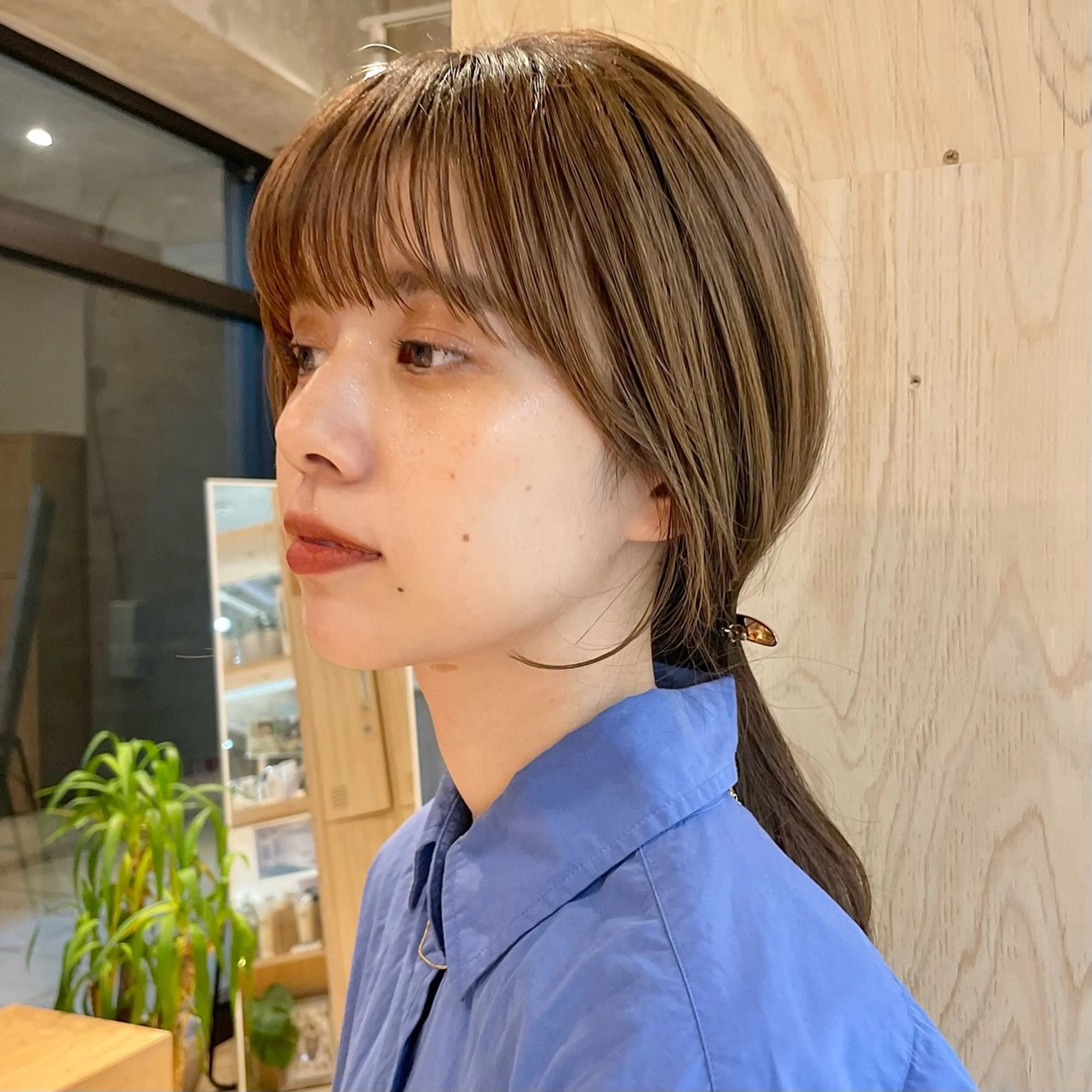 ミディアム ヘアカラー トリートメント 似合わせ/ベージュ /レイヤー/りほ🤍のヘアスタイル