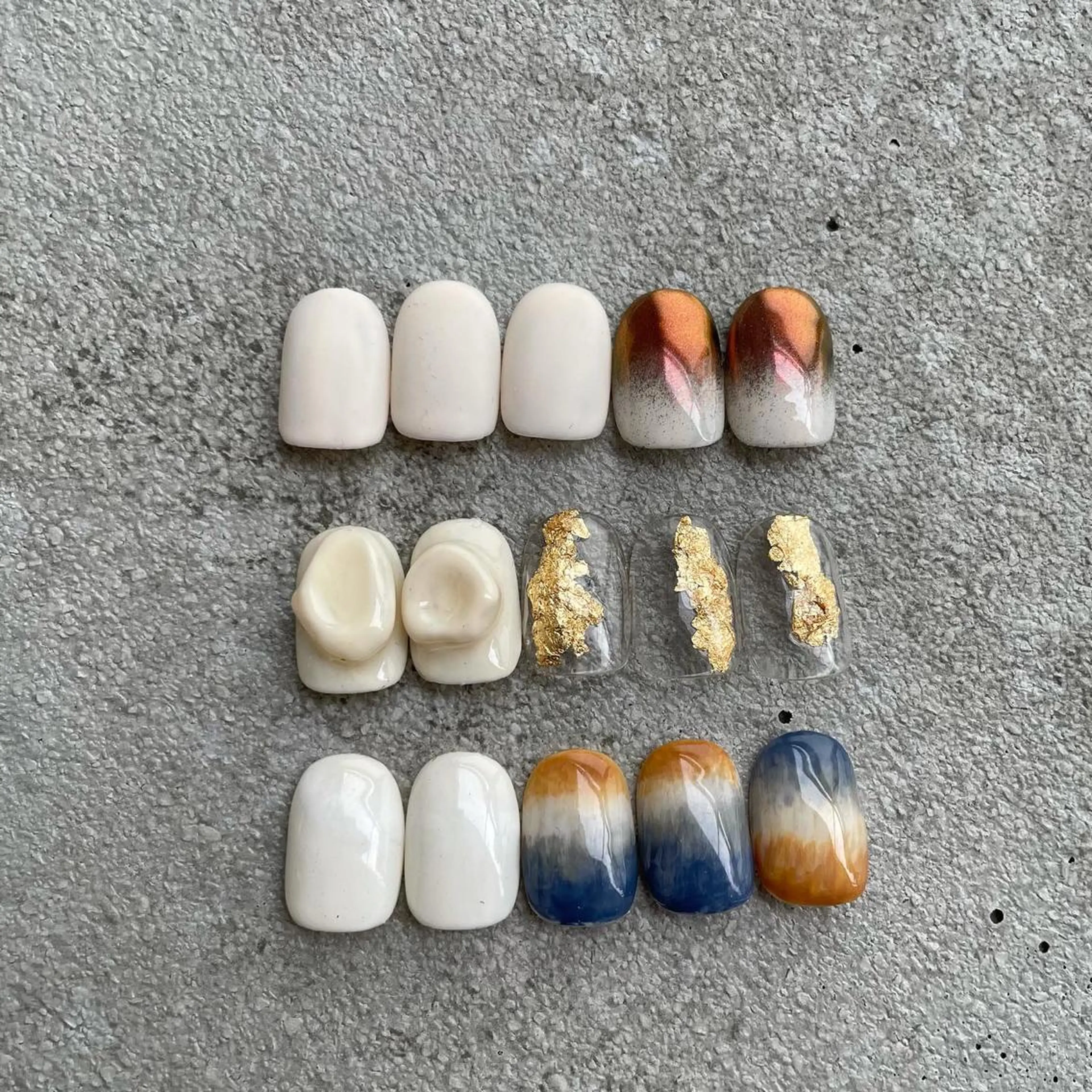 ネイル カジュアル グラデーション ミラーネイル ニュアンスネイル ぷっくりネイル ハンドネイル ハンドケア lyly.nail所属・lylynail YUUKAのネイルデザイン