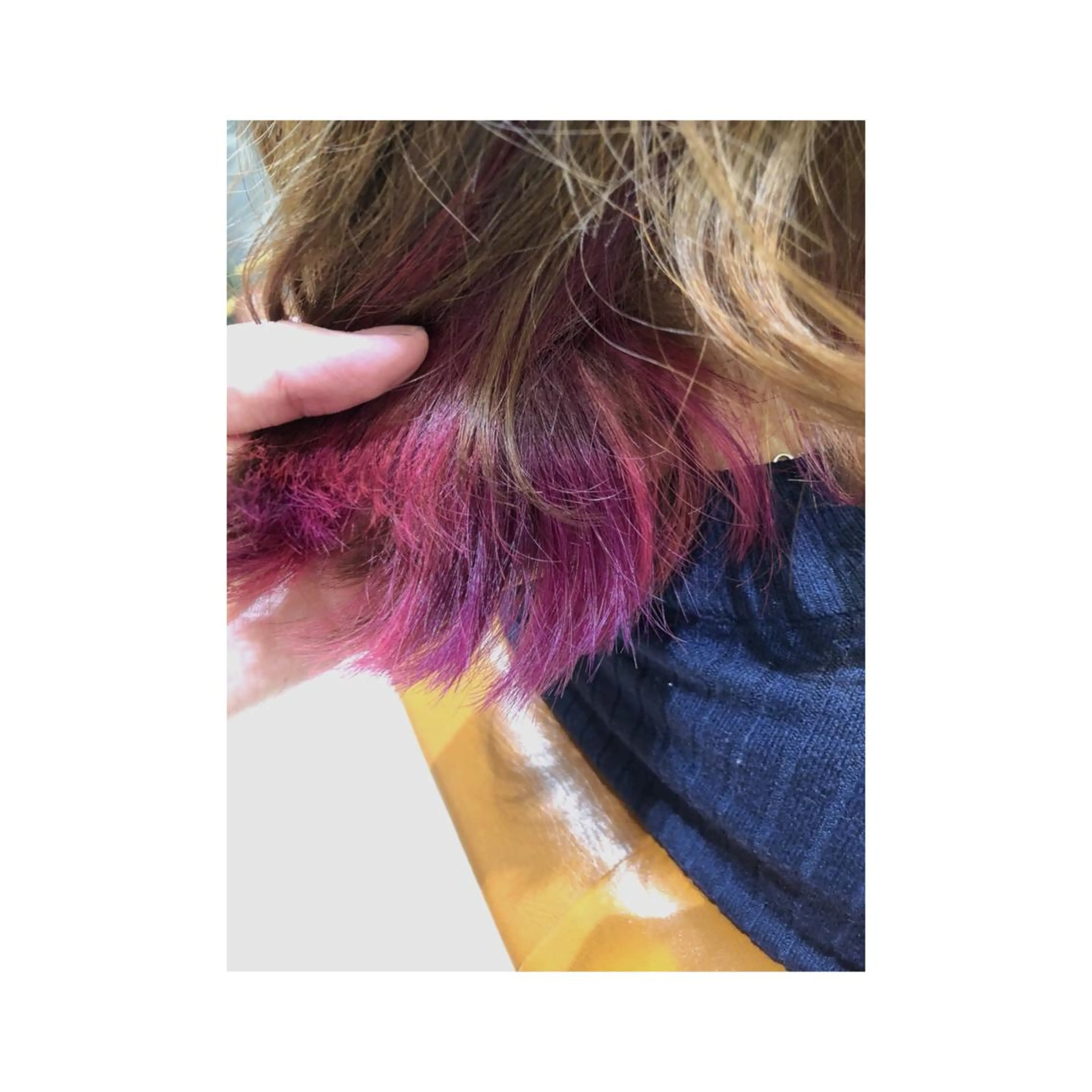 カラー ピンクカラー バイオレットカラー SAKURA 原宿所属・なかの たくみのヘアスタイル