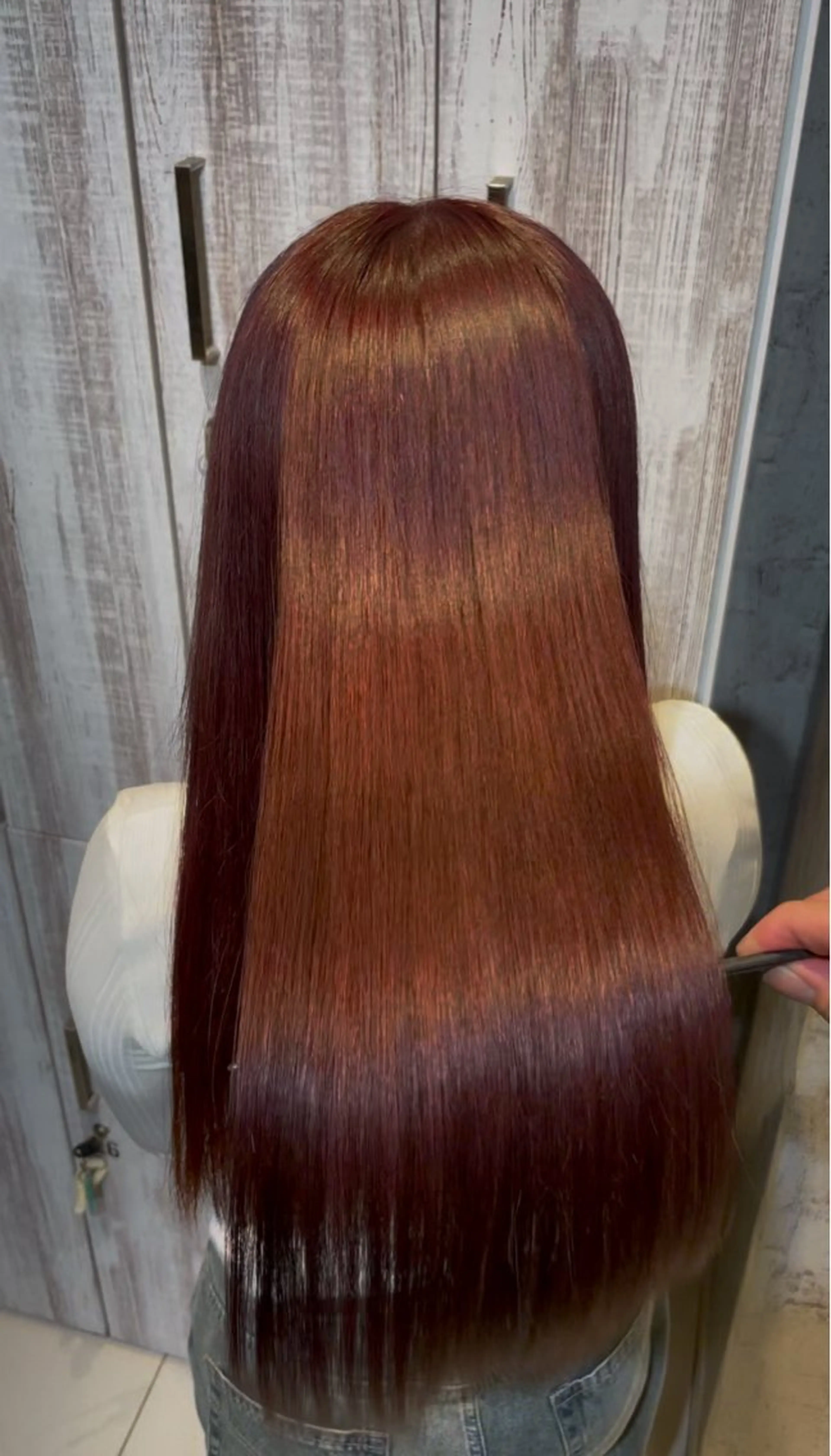 ロング カラー カット ヘアカラー トリートメント 🇰🇷ブリーチ✖︎ 髪質改善七星🇰🇷のヘアスタイル